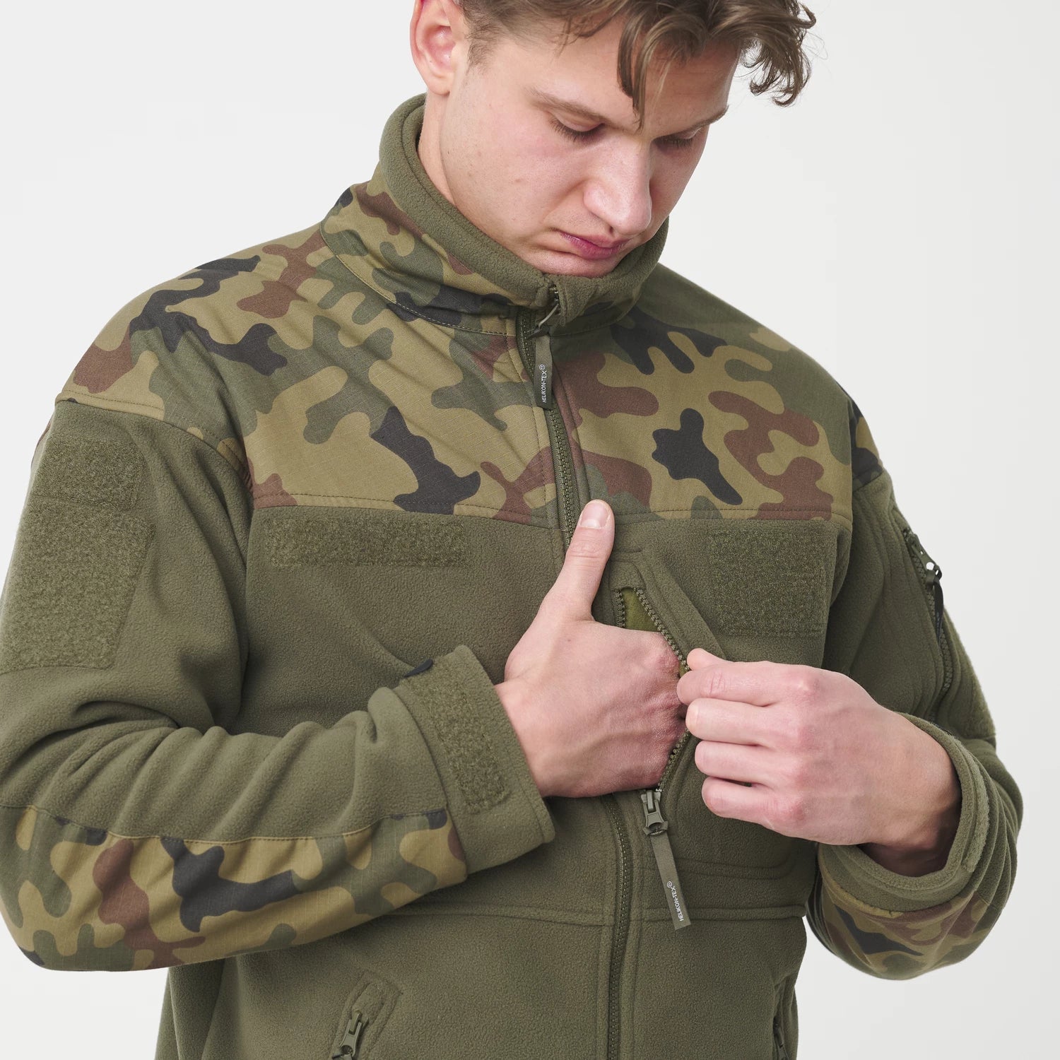 Helikon-Tex Infantry flisová bunda, čierna woodland, 330g/m2 – detail 2
