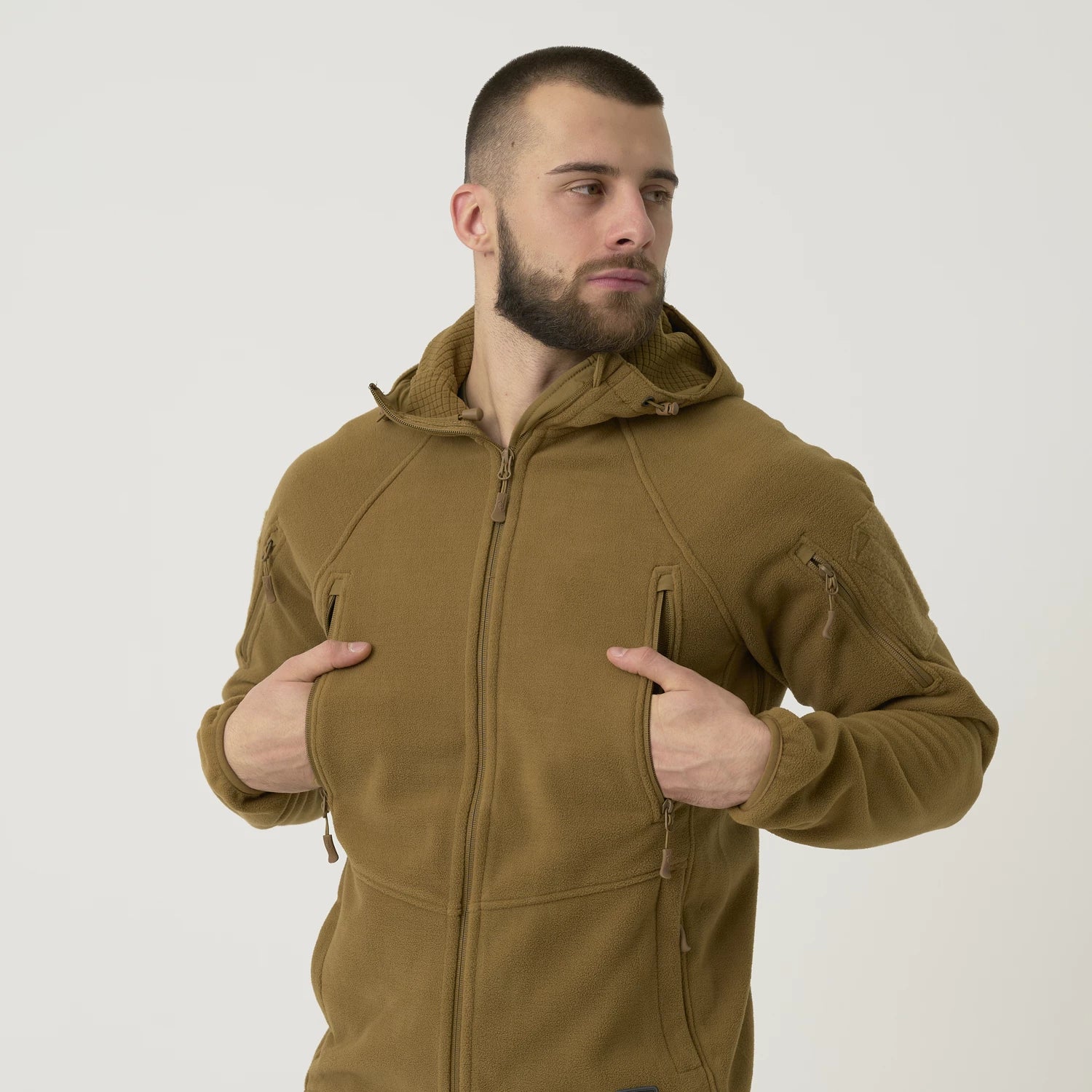 Helikon-Tex Patriot Mk 2 bunda Hybridný fleece, Shadow Grey / Black – detail 2