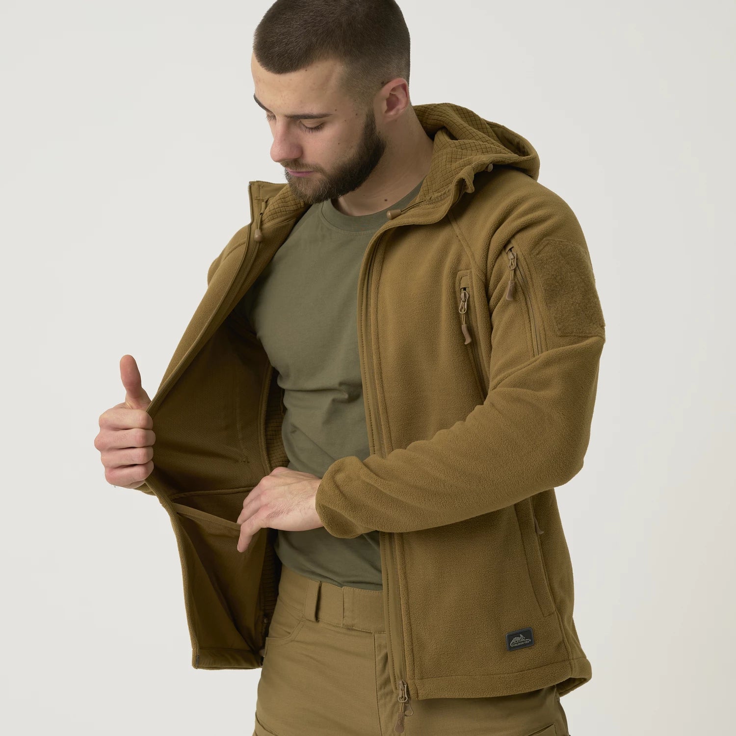 Helikon-Tex Patriot Mk 2 bunda Hybridný fleece, Shadow Grey / Black – detail 5