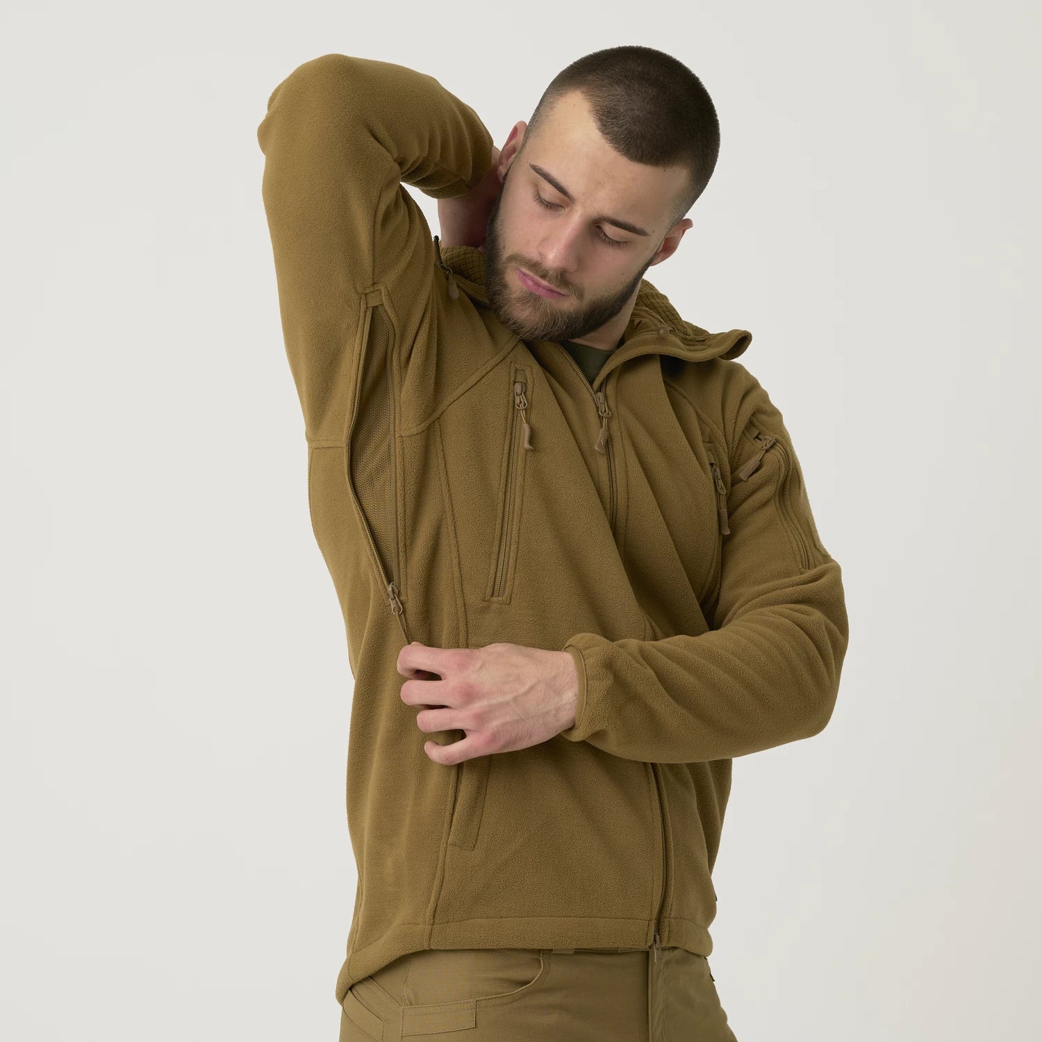 Helikon-Tex Patriot Mk 2 bunda Hybridný fleece, Shadow Grey / Black – detail 6