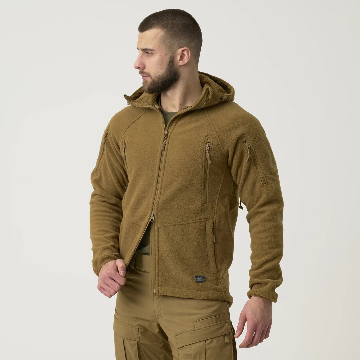Helikon-Tex Patriot Mk 2 bunda Hybridný fleece, čierna – detail 8