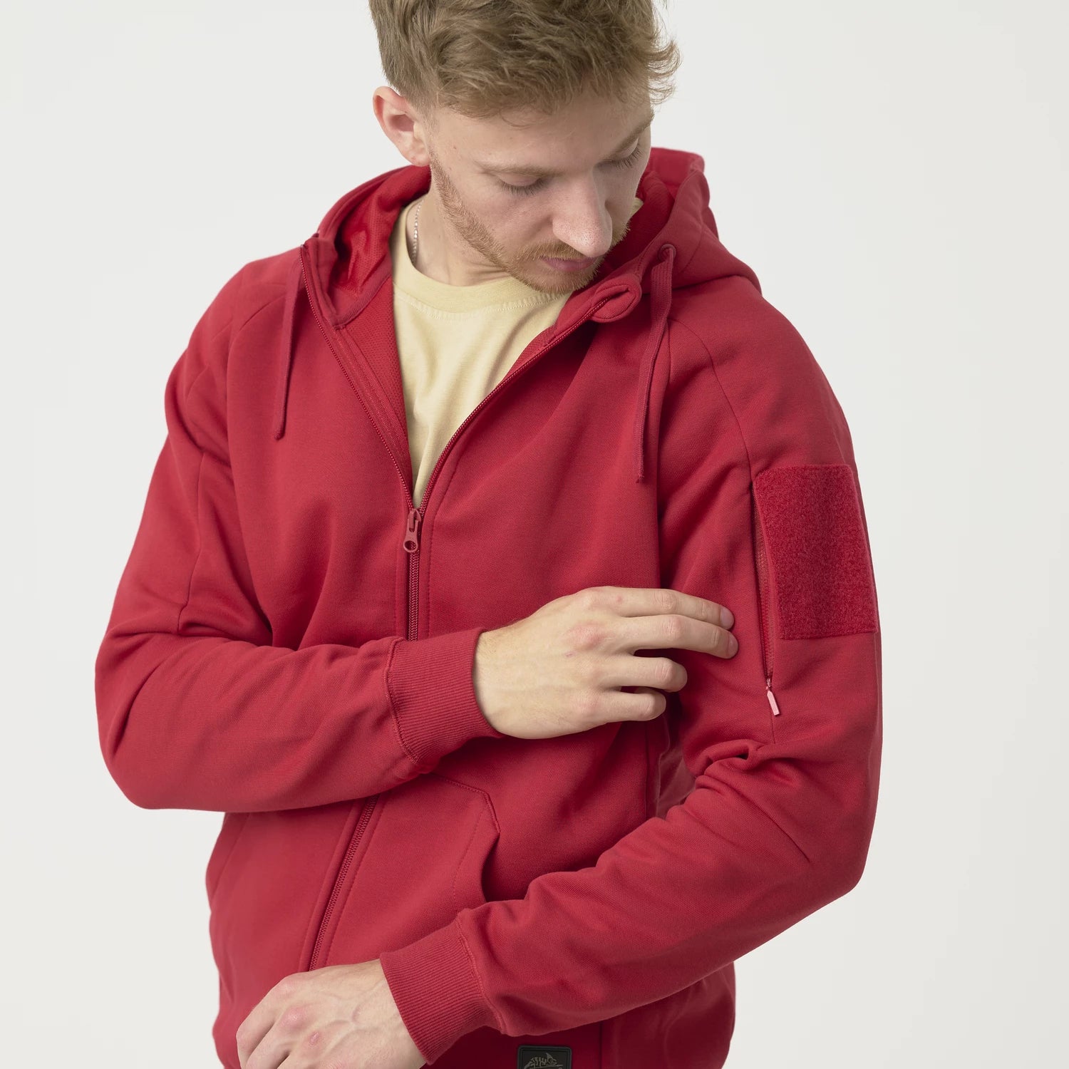 Helikon-Tex mestská mikina taktická FullZip, Red – detail 2