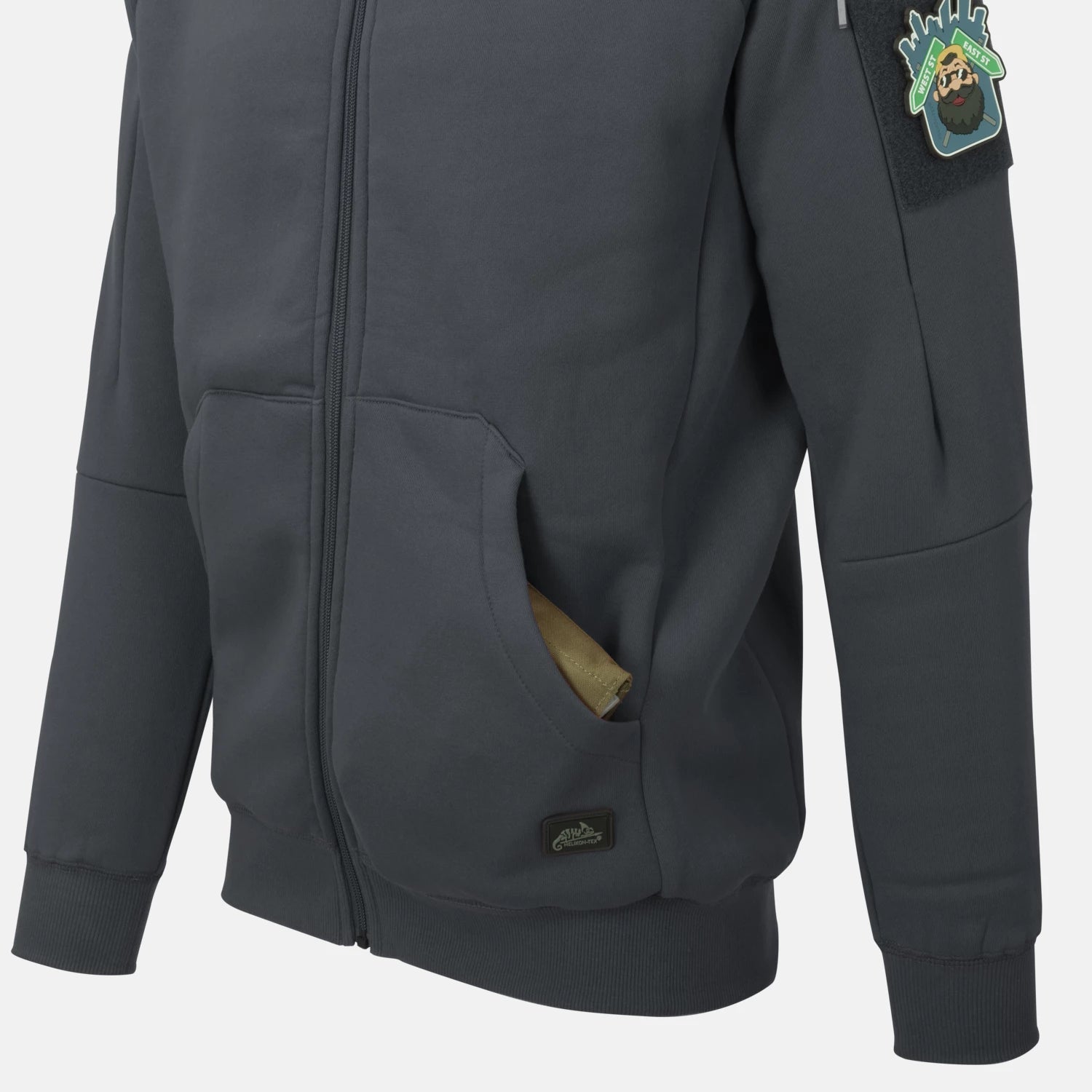 Helikon-Tex Mestská mikina taktická FullZip, Grey – detail 3