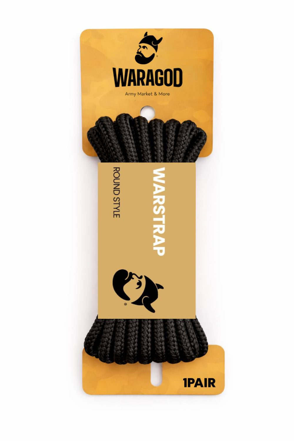 WARAGOD Warstrap Round Κορδόνια Παπουτσιών, μαύρο
