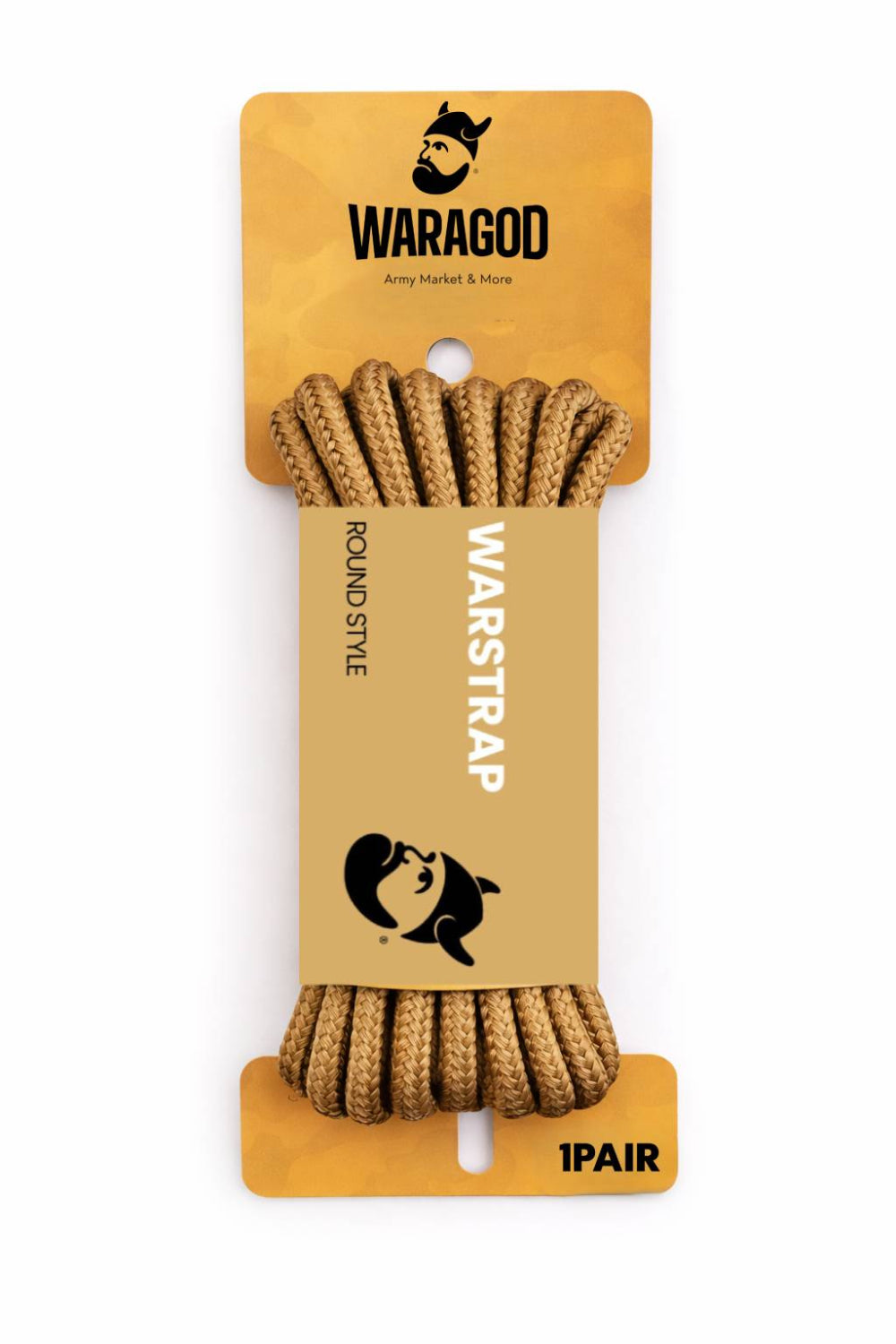 WARAGOD Warstrap Round κορδόνια παπουτσιών, coyote