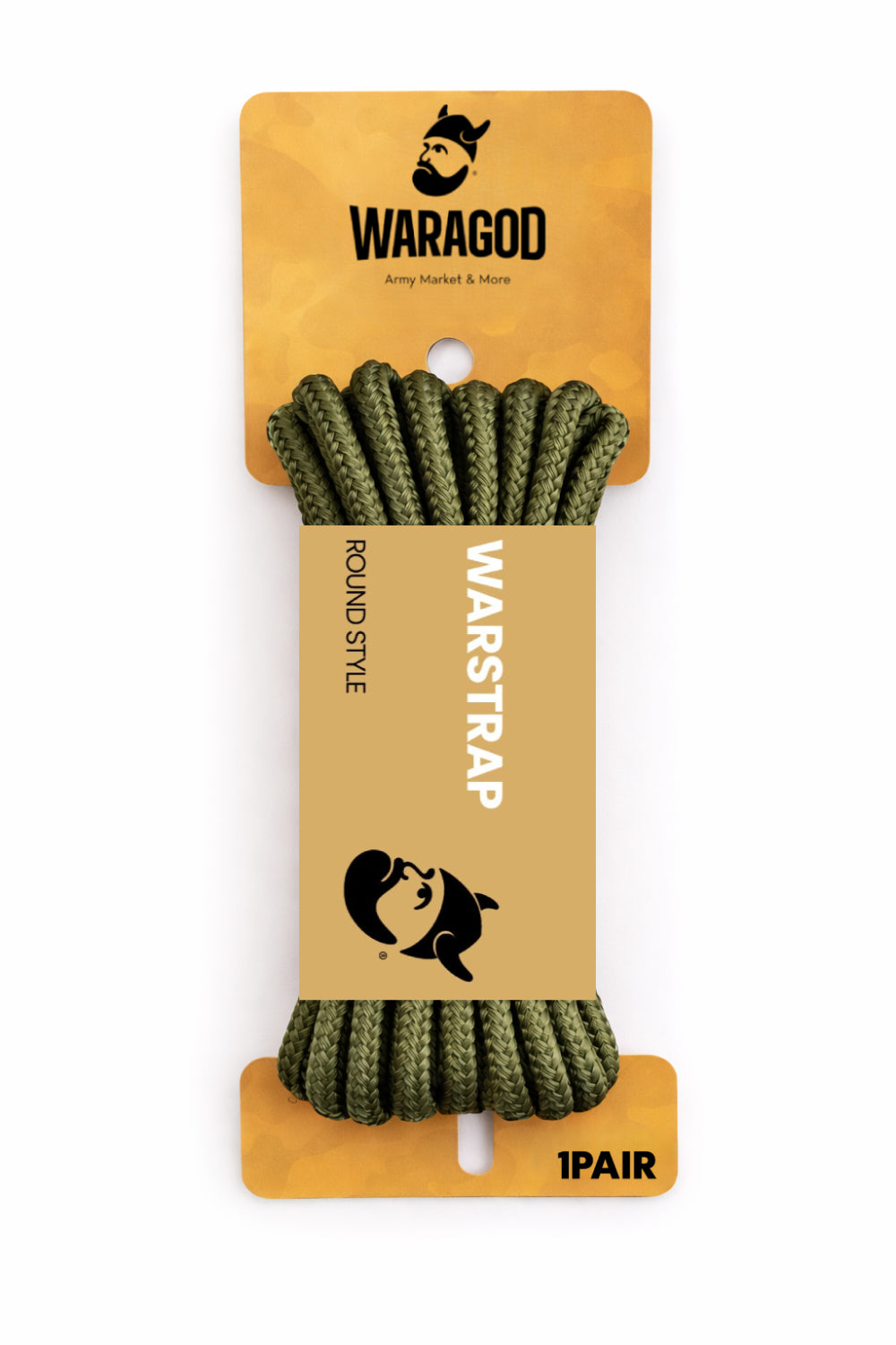 WARAGOD Warstrap Round κορδόνια παπουτσιών, λαδί