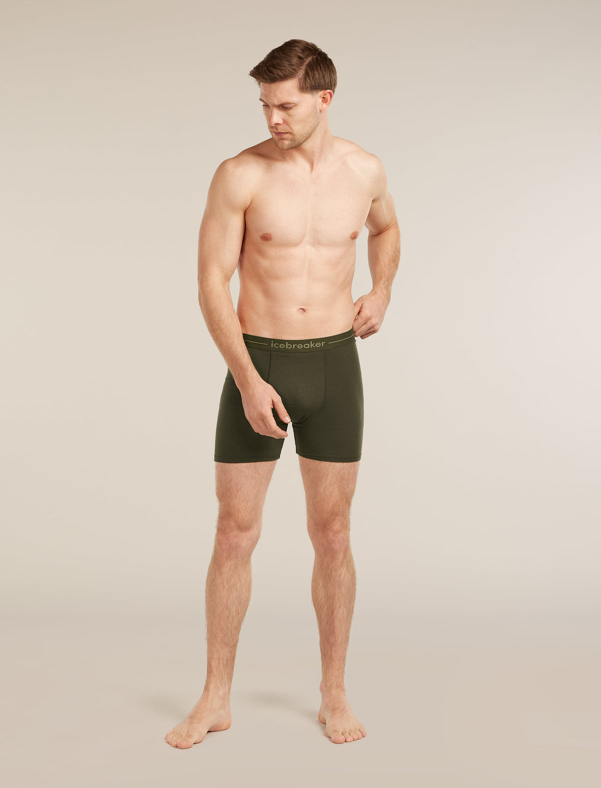 Icebreaker Anatomica pánske boxerky, tmavozelená