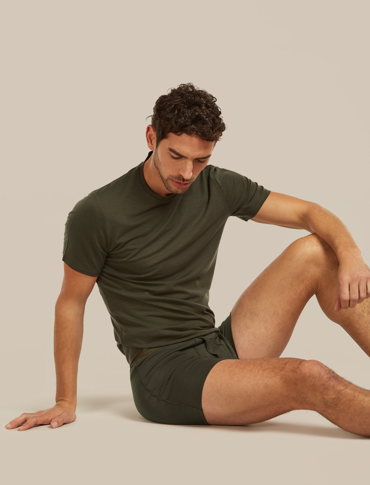 Icebreaker Anatomica pánske boxerky s otvorom, tmavozelená
