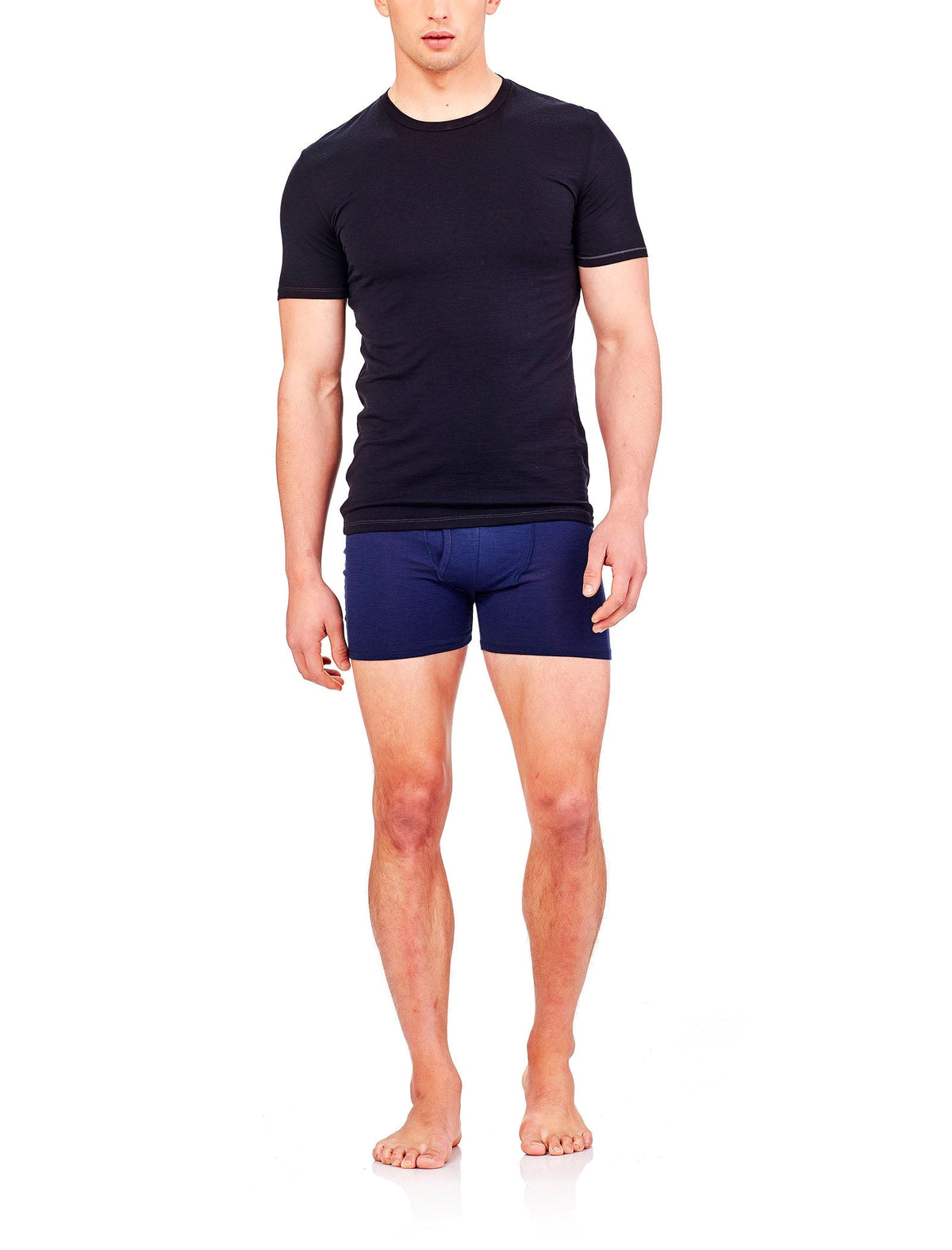 Icebreaker Anatomica pánske boxerky s otvorom, tmavomodrá
