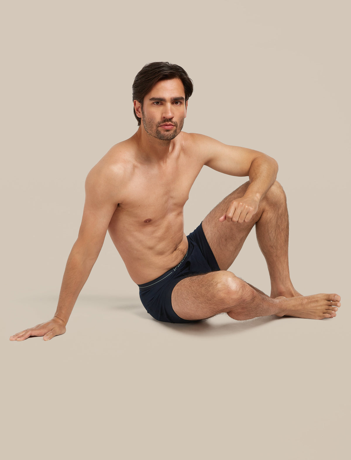 Icebreaker Anatomica pánske boxerky s otvorom, tmavomodrá