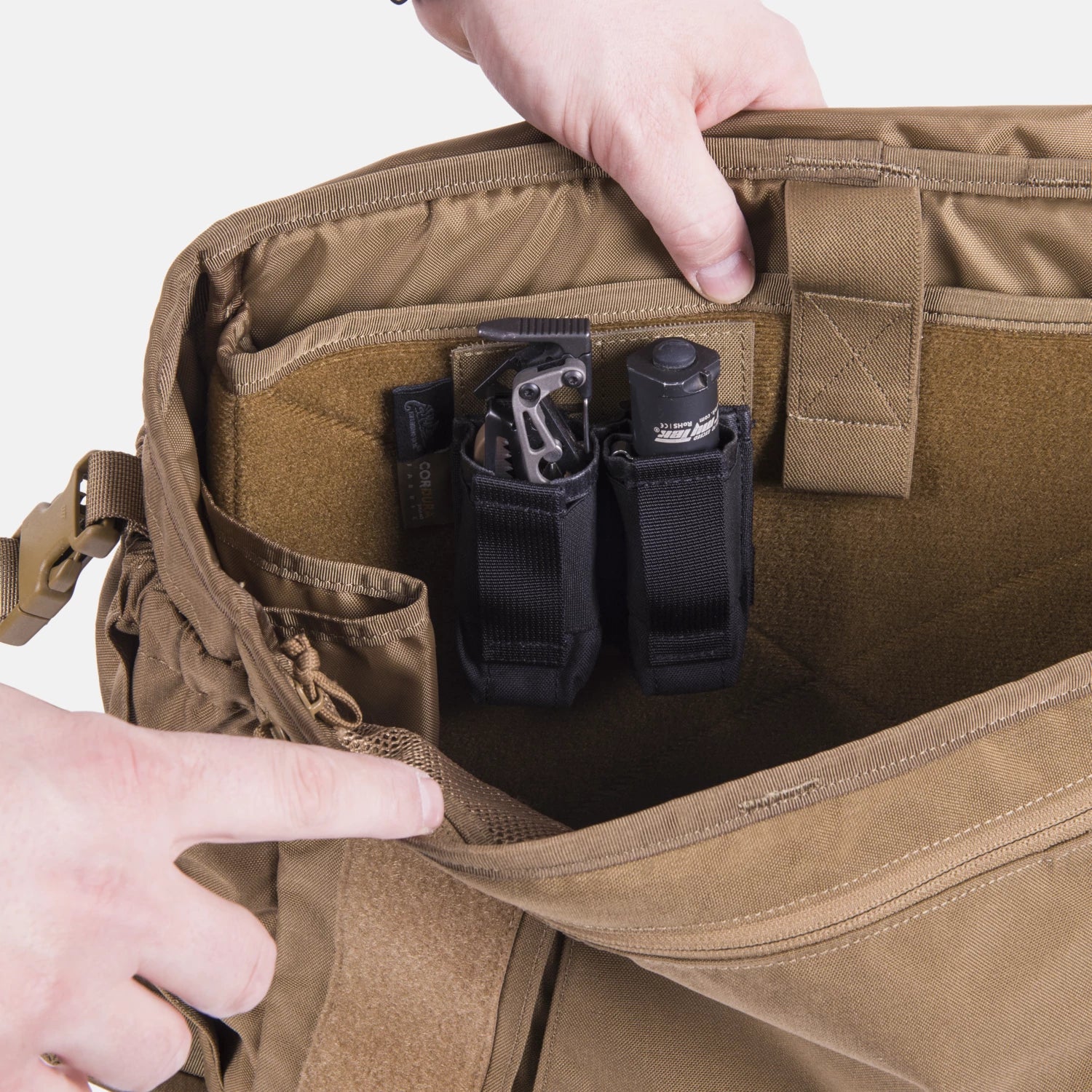 Helikon-Tex Adaptér 2 molle insert na suchý zips, čierny – detail 2