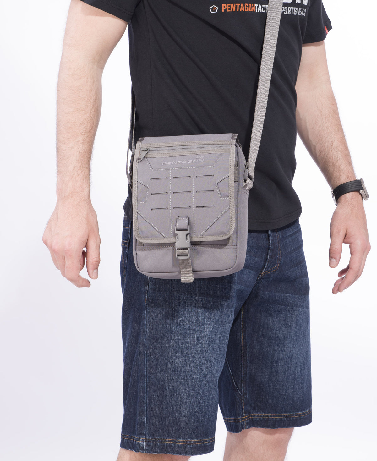 Pentagon Messenger torba čez ramo, črna
