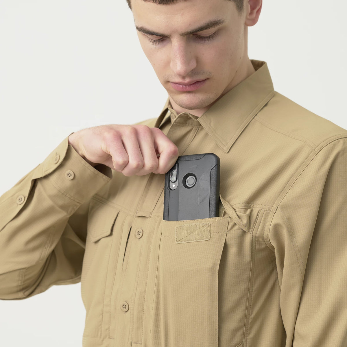 Helikon-Tex DEFENDER Mk2 košeľa Tropical, Dark Olive – detail 4