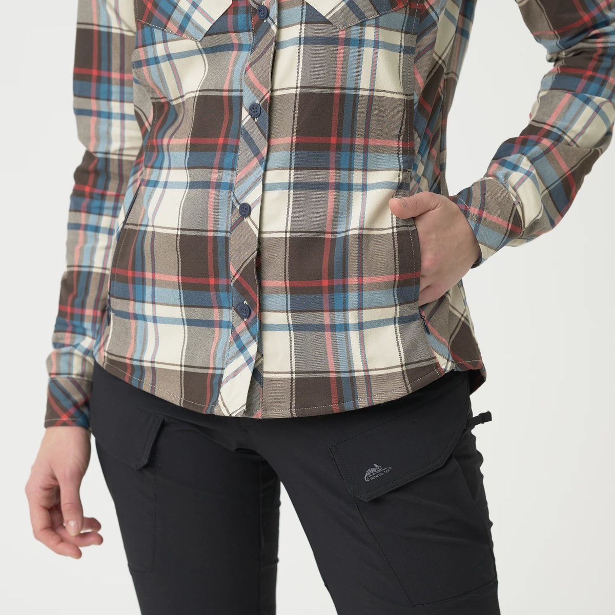 Helikon-Tex Marigold košeľa dámska, Coral Crimson Checkered – detail 9