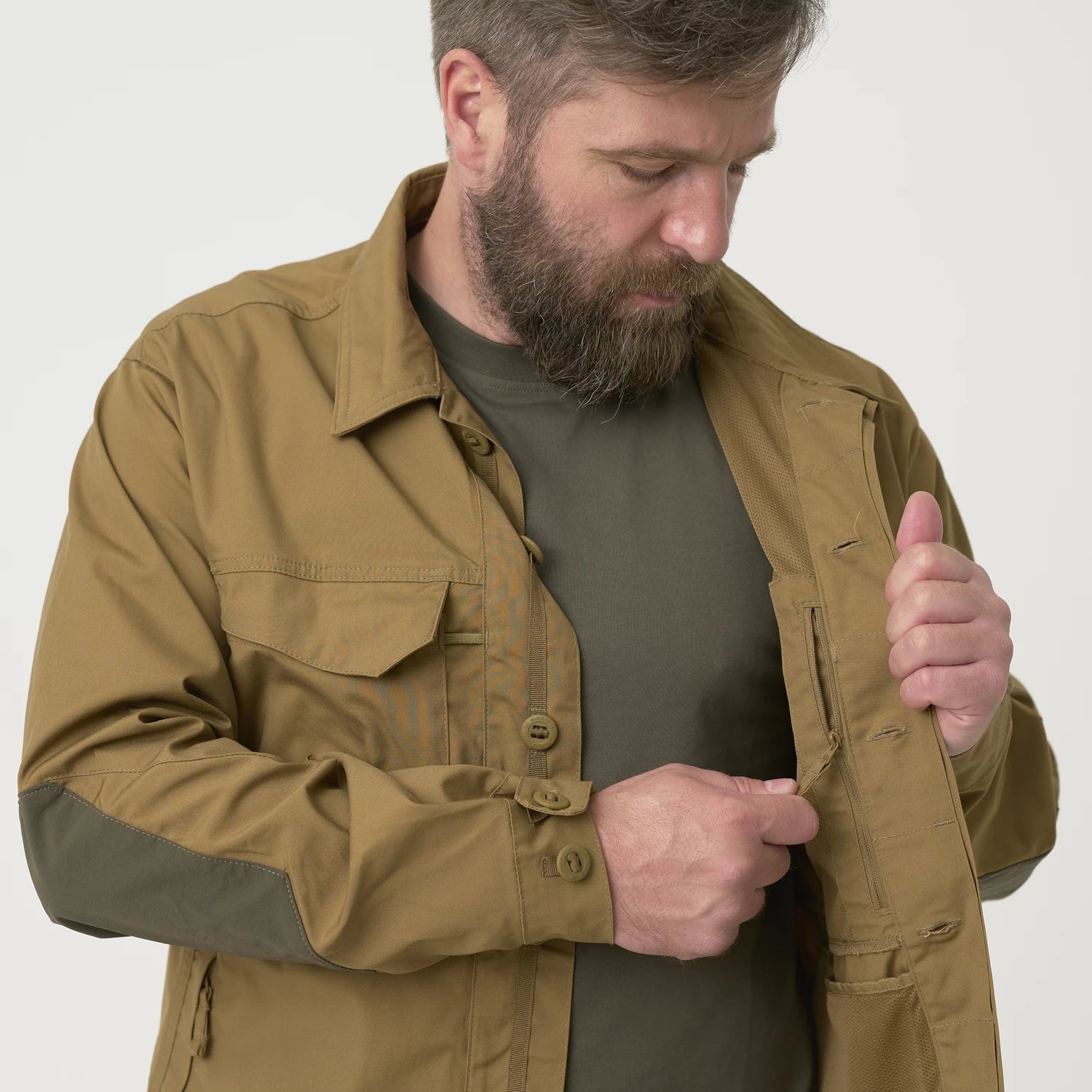 Helikon-Tex WOODSMAN košeľa Taiga Green / Black – detail 2