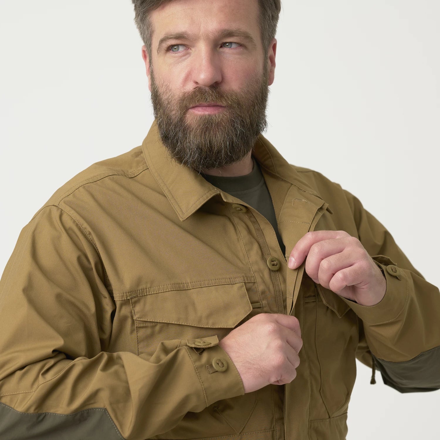 Helikon-Tex WOODSMAN košeľa Taiga Green / Black – detail 4