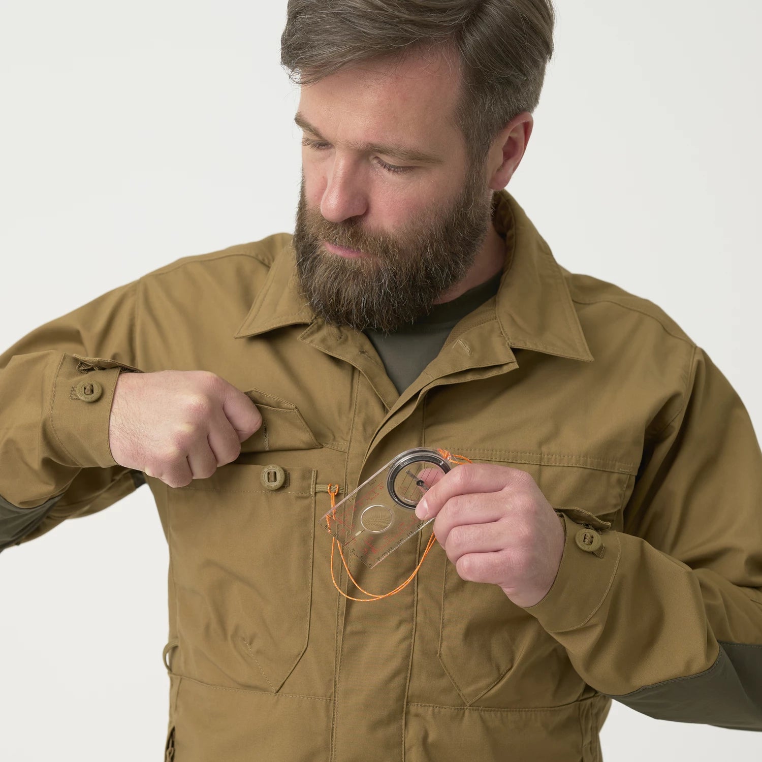 Helikon-Tex WOODSMAN košeľa, zemitá hnedá / čierna A – detail 8