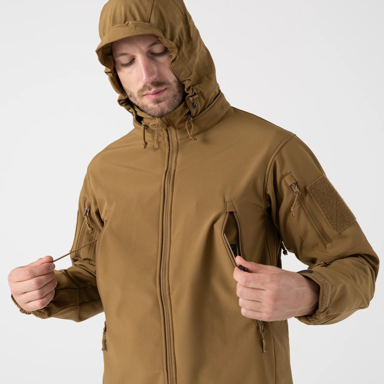 Helikon-Tex Gunfighter vode a vetruodolná bunda, Olive green – detail 8