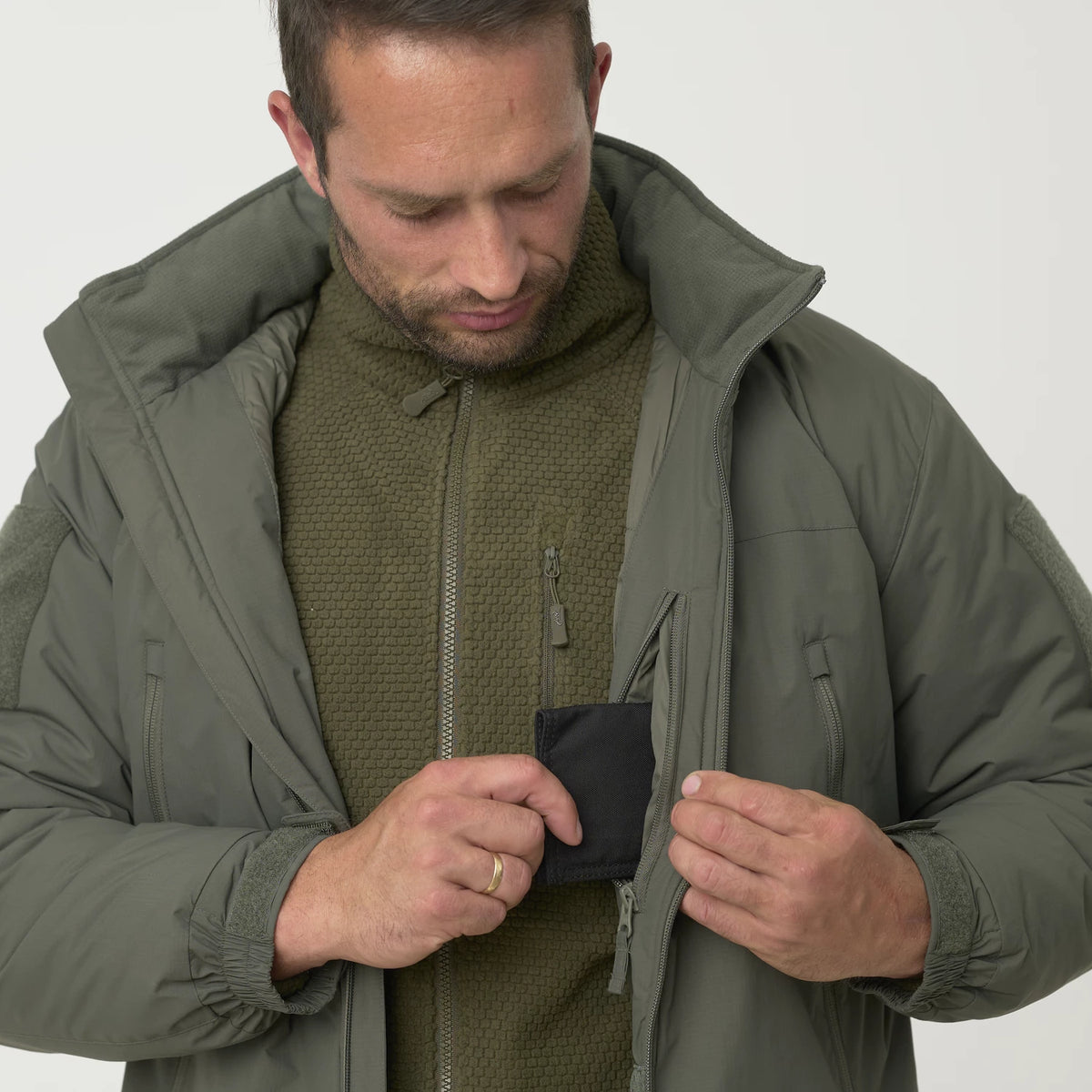 Helikon-Tex LEVEL 7 ľahká zimná bunda Climashield Apex 100g, čierna – detail 6