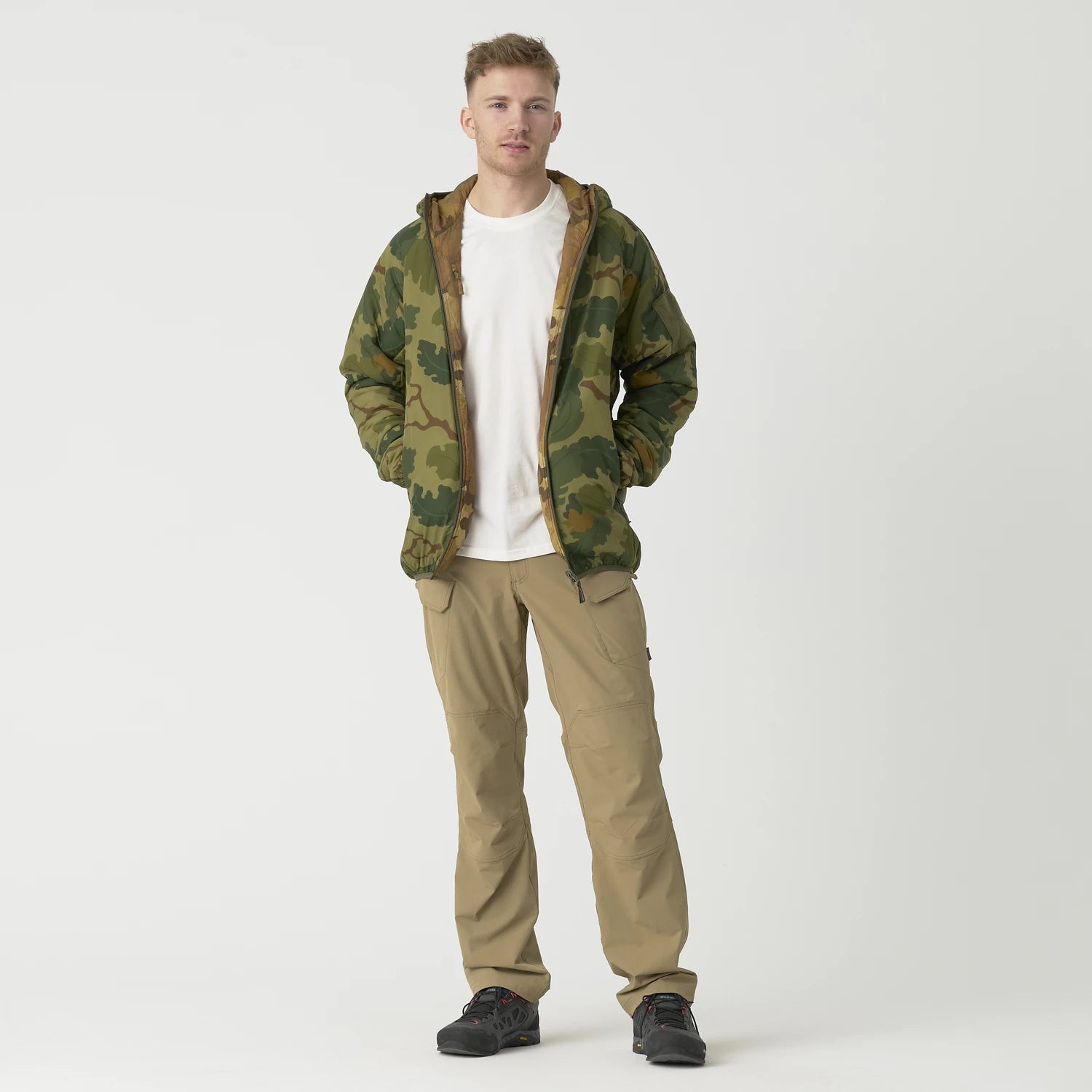 Helikon-Tex Wolfhound Obojstranná bunda Windpack, Desert Night Camo/US – detail 1