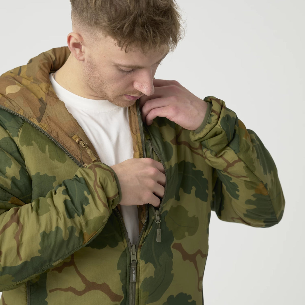 Helikon-Tex Wolfhound Obojstranná bunda Windpack, Pencott Wildwood/Pencott Snowdrift – detail 5