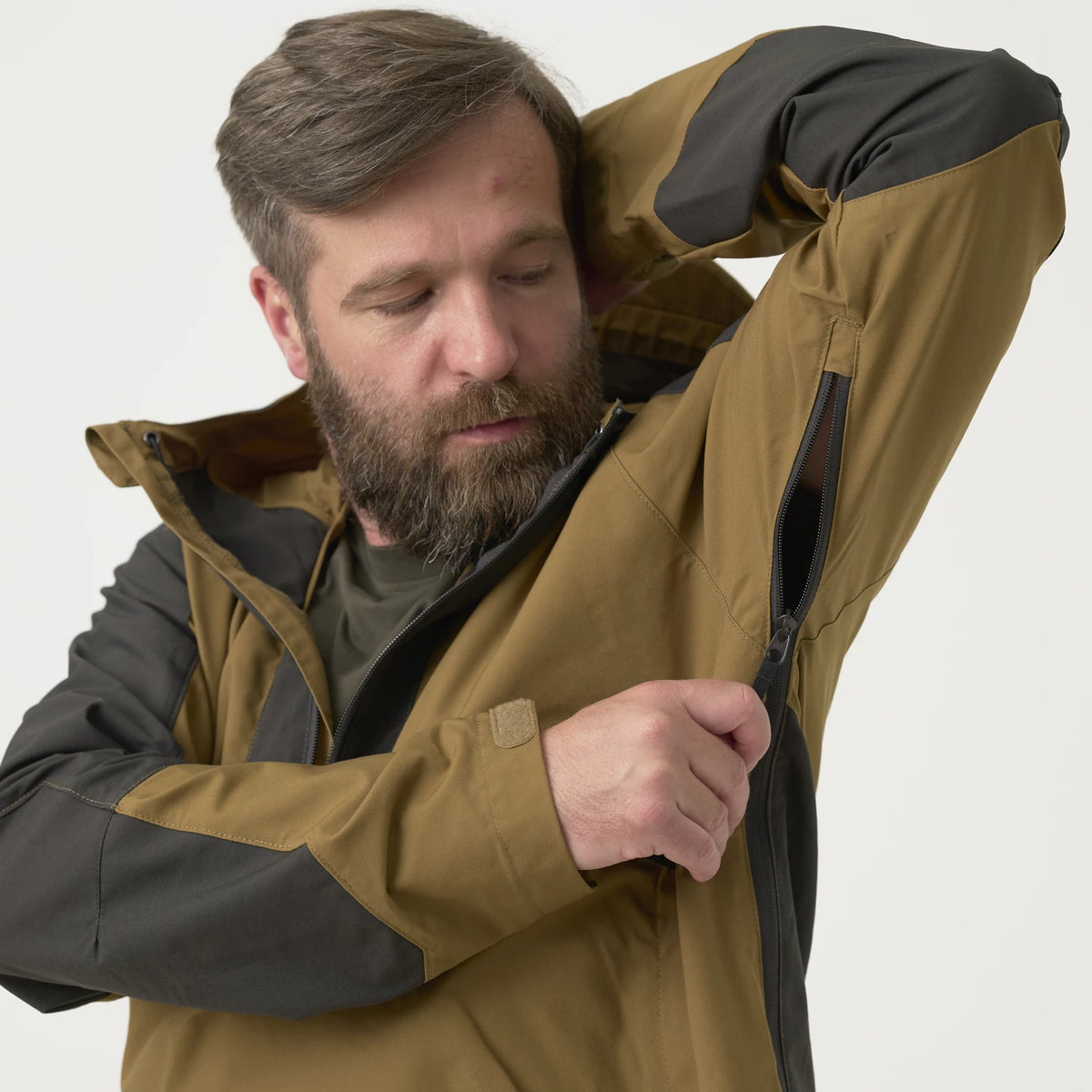 Helikon-Tex WOODSMAN Anorak bunda, Earth Brown / Black – detail 4