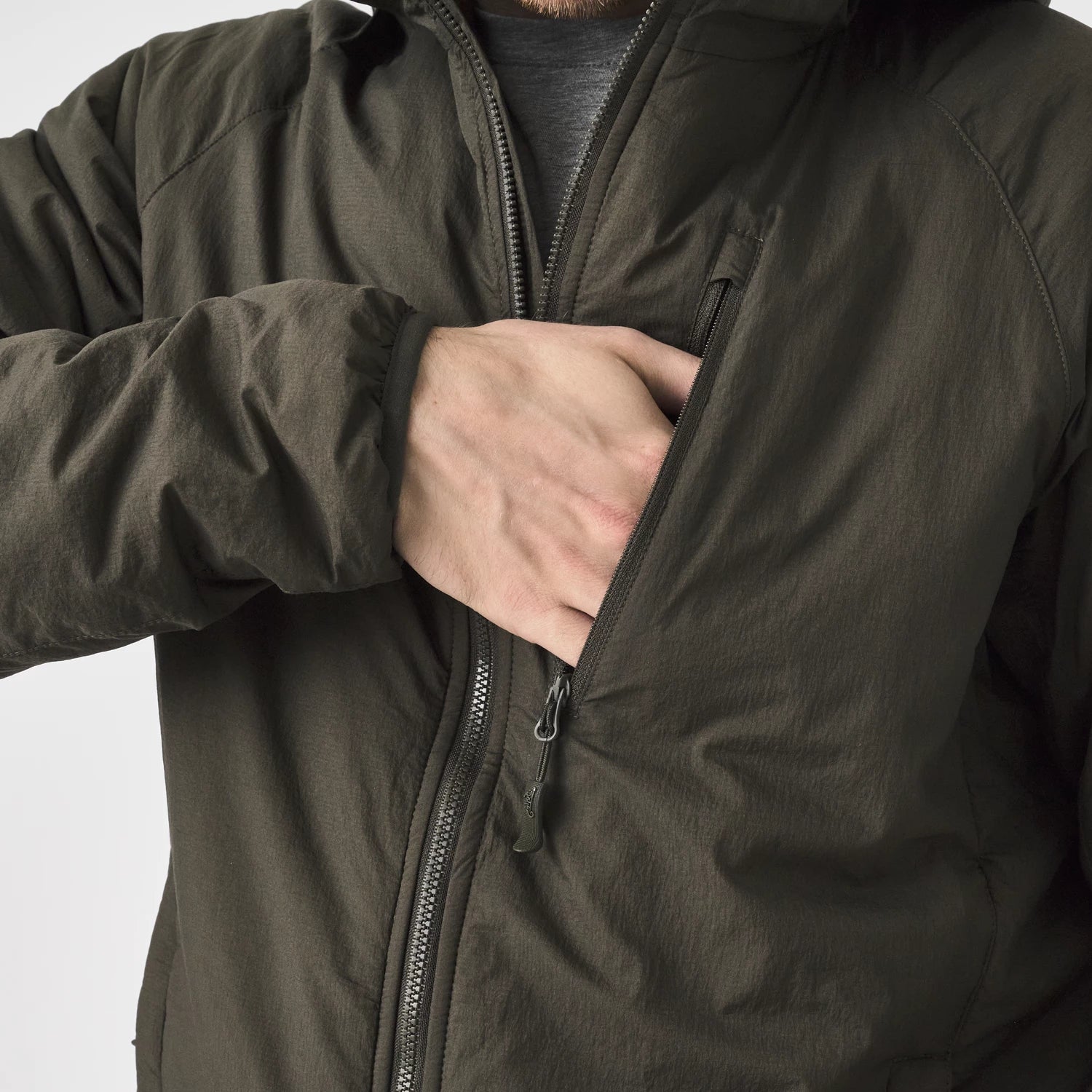Helikon-Tex WOLFHOUND bunda s kapucňou Climashield Apex, PenCott WildWood™ – detail 3