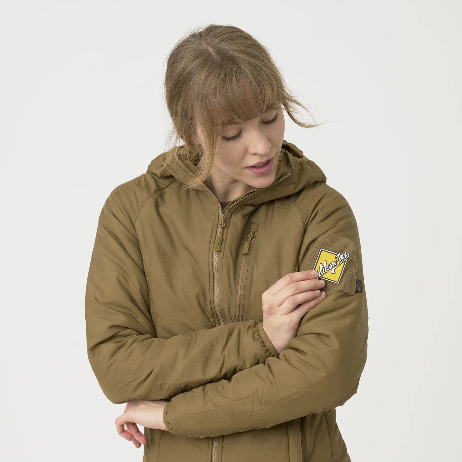 Helikon-Tex WOLFHOUND bunda dámska s kapucňou, Desert Night Camo – detail 9