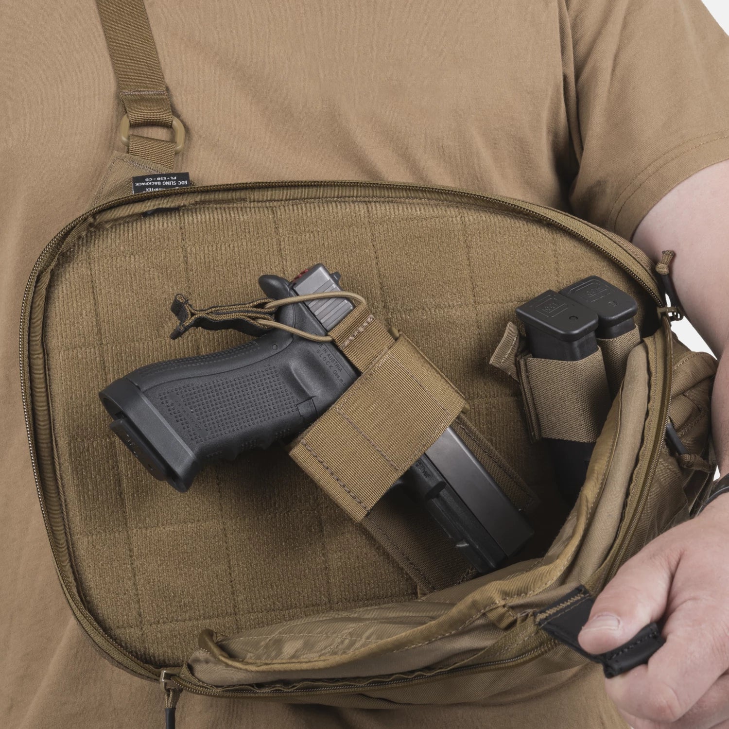 Helikon-Tex EDC Sling batoh, čierny – detail 2