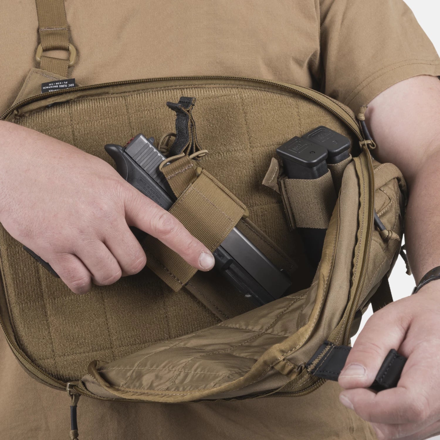 Helikon-Tex EDC Sling batoh, čierny – detail 3