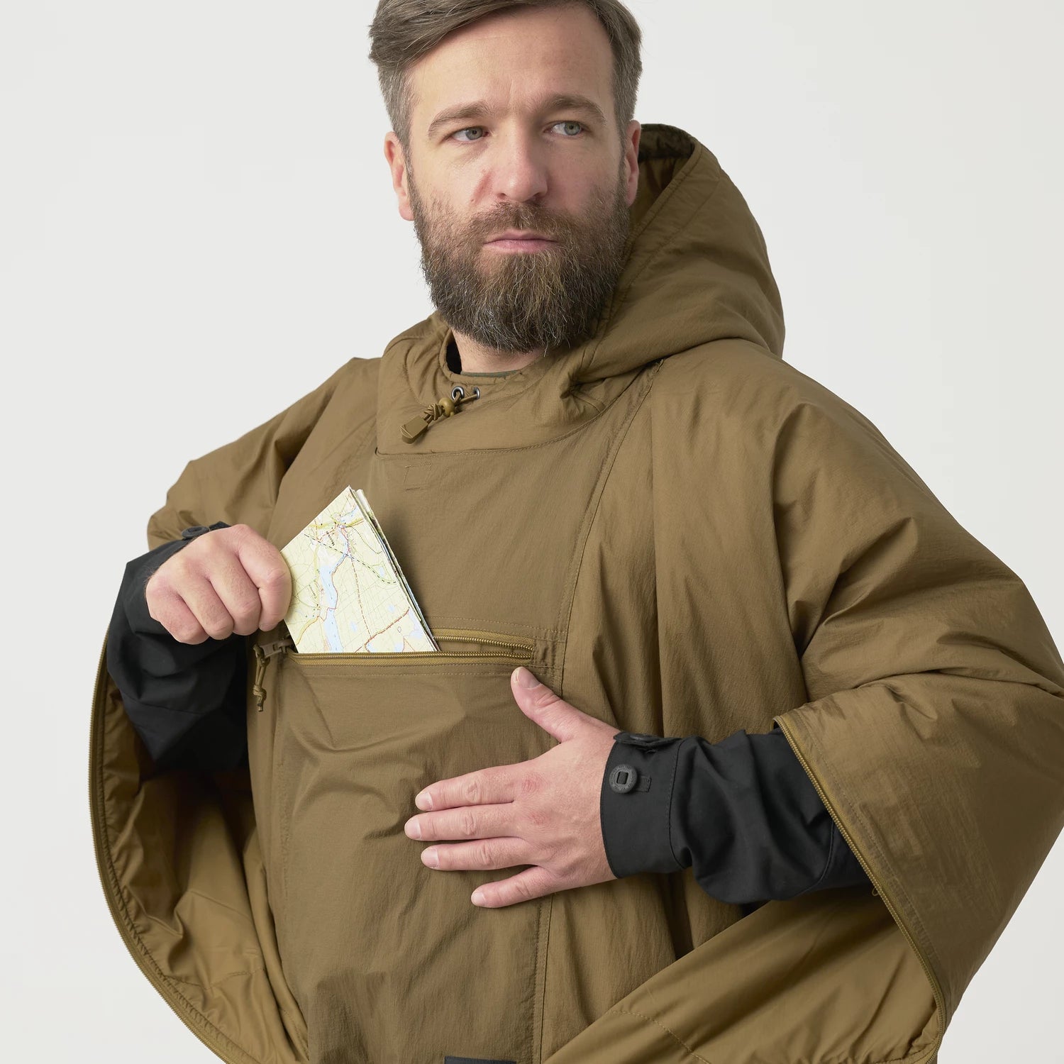 Helikon-Tex SWAGMAN ROLL Poncho, Kojot – detail 2