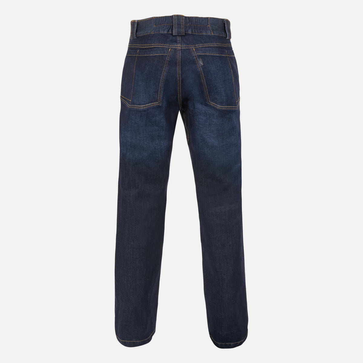 Helikon-Tex GREYMAN rifle nohavice taktické Slim Denim Mid, Dark Blue – zadná strana