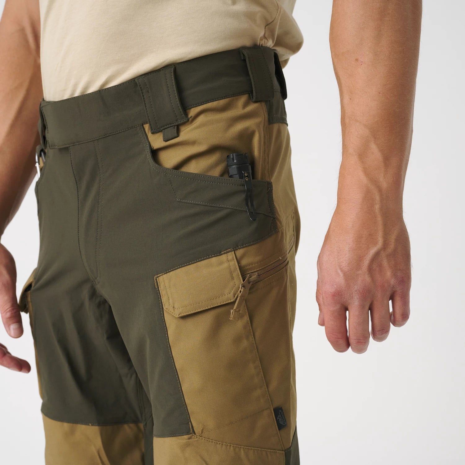 Helikon-Tex HYBRID OUTBACK nohavice Dura Canvas DuraCanvas, Taiga Green – detail 3