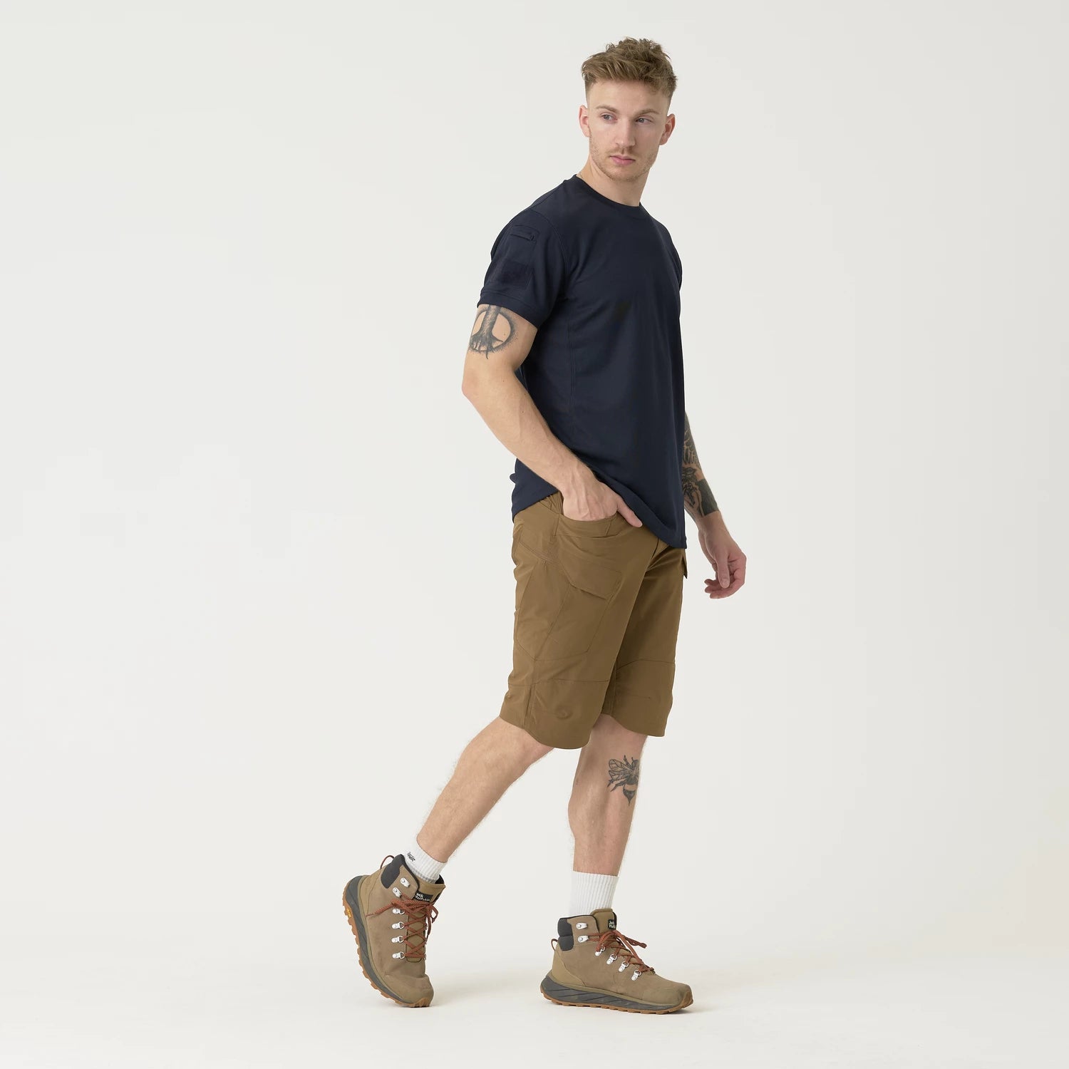 Helikon-Tex OTS 11" šortky VersaStretch taktické outdoorové Versa Stretch Lite, Khaki – detail 3