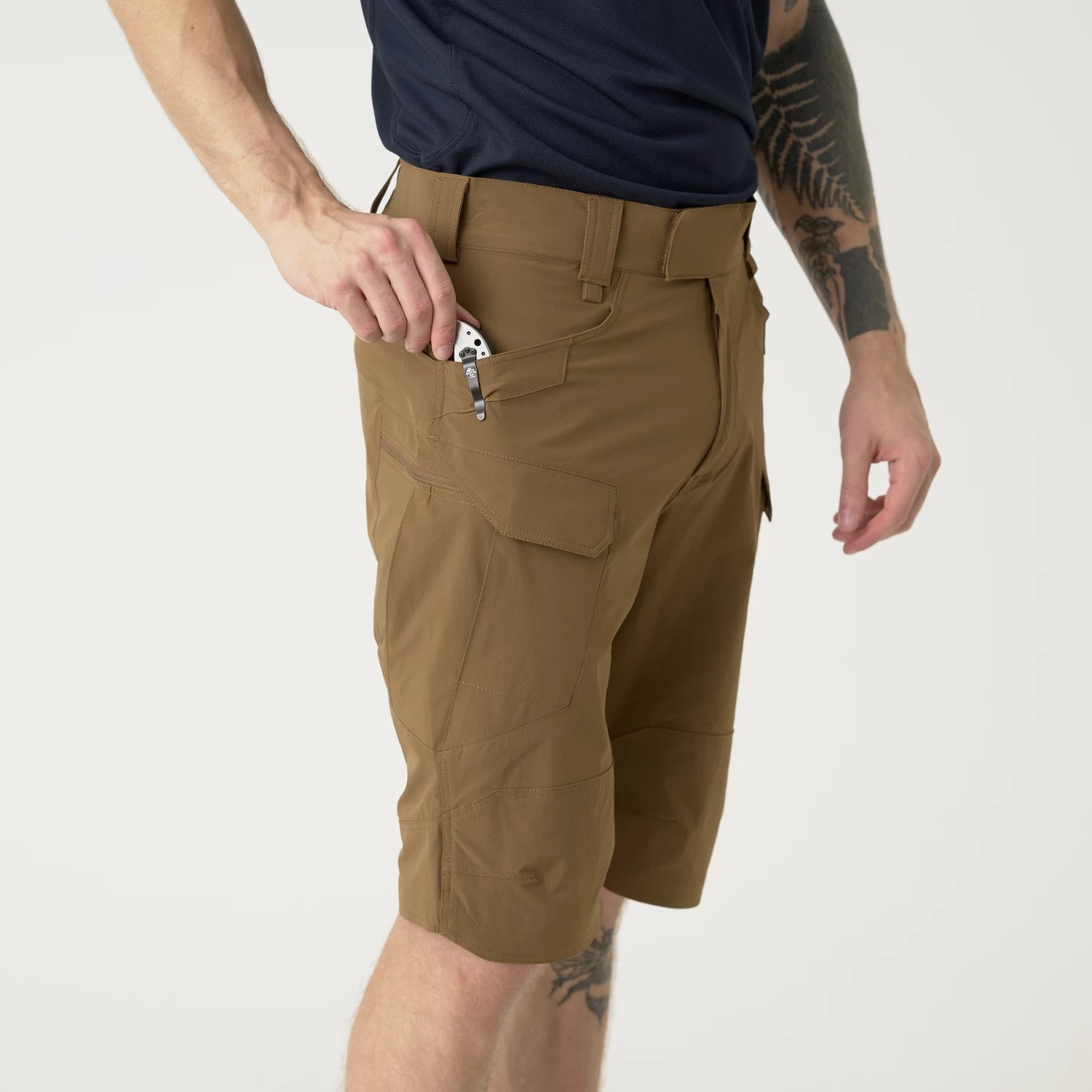 Helikon-Tex OTS 11" šortky VersaStretch taktické outdoorové Versa Stretch Lite, Khaki – detail 6