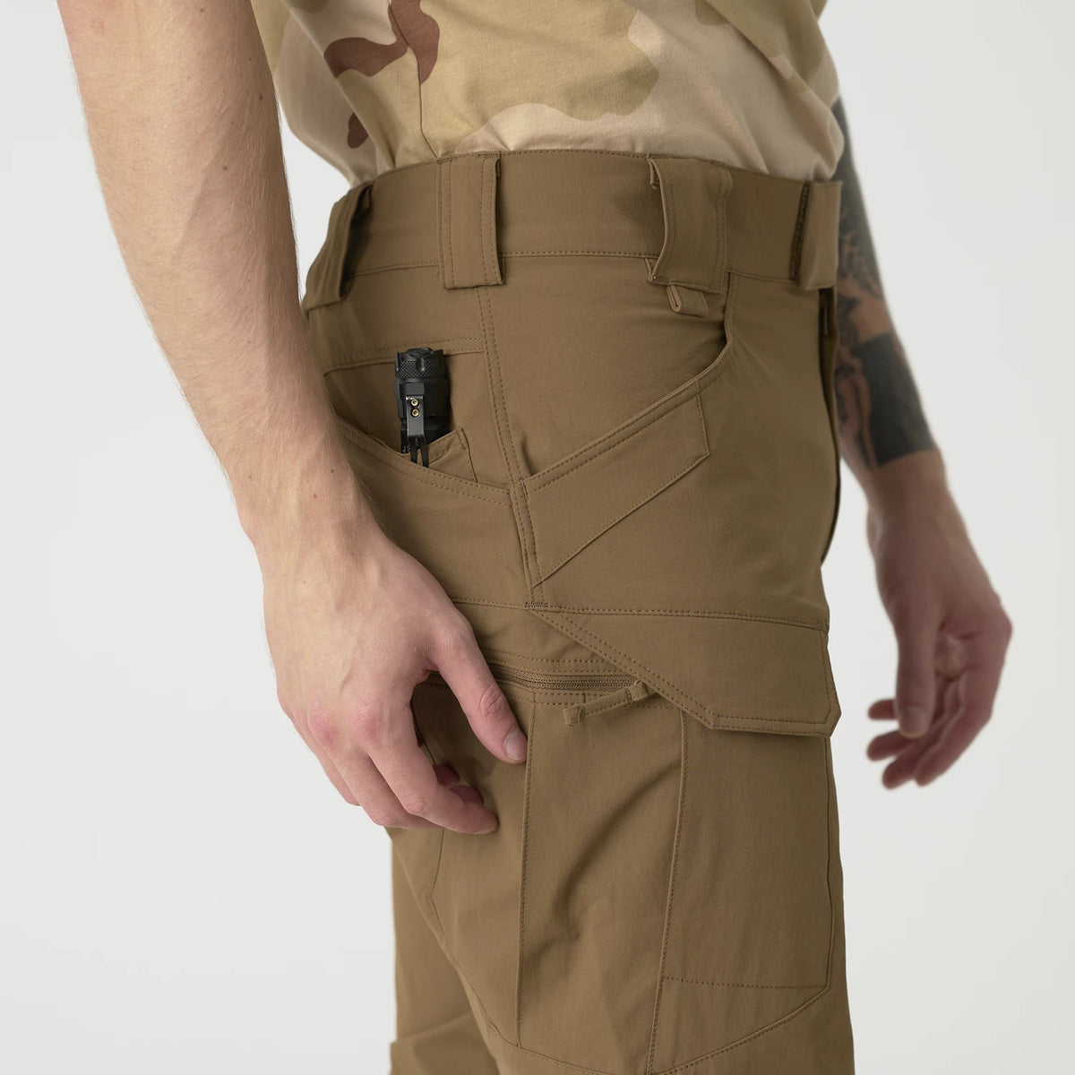 Helikon-Tex OTP nohavice VersaStretch taktické outdoorové Versa Stretch, Crimson Sky / Black – detail 11