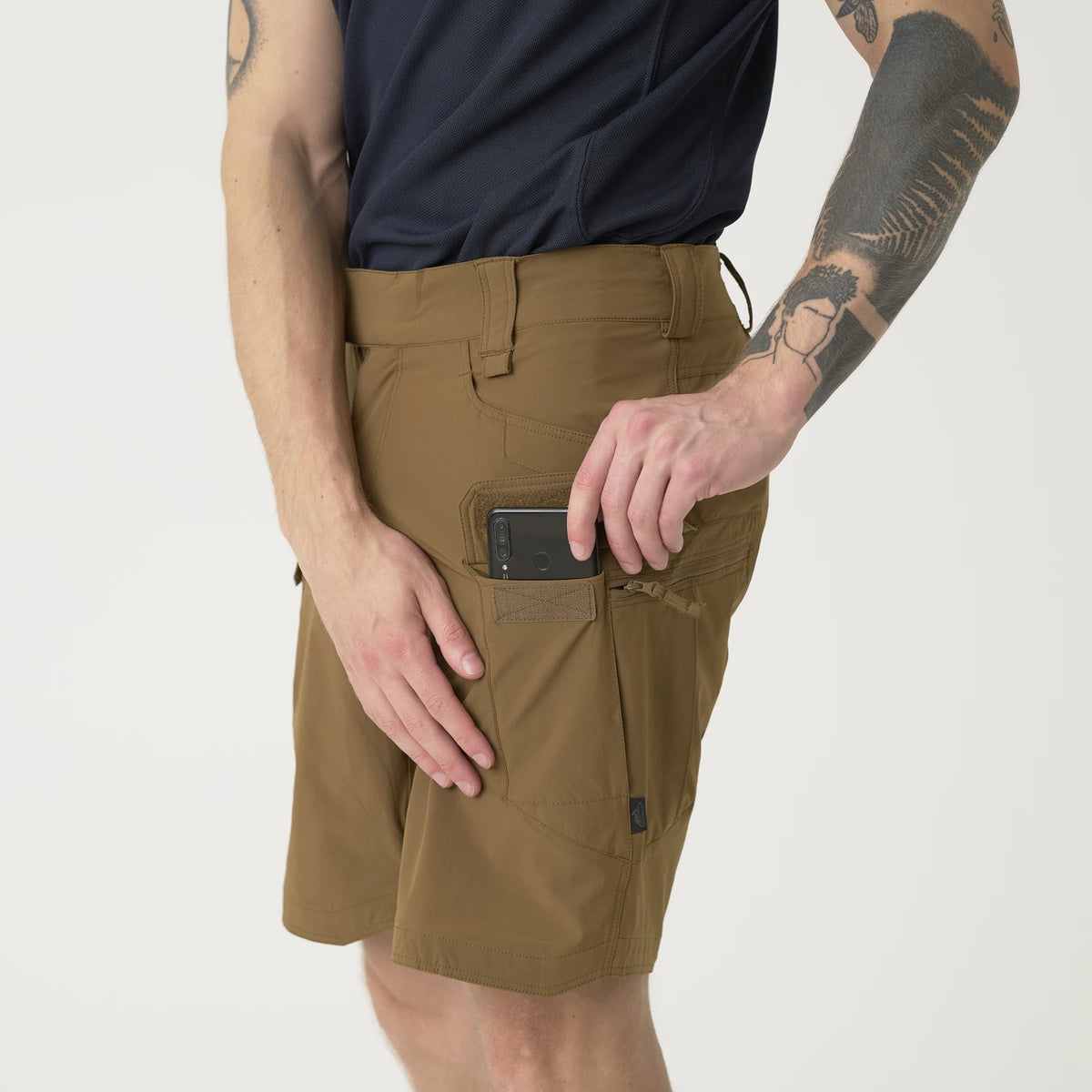 Helikon-Tex OTS 8.5" šortky VersaStretch taktické outdoorové Versa Stretch Lite, Crimson Sky / Black – detail 6