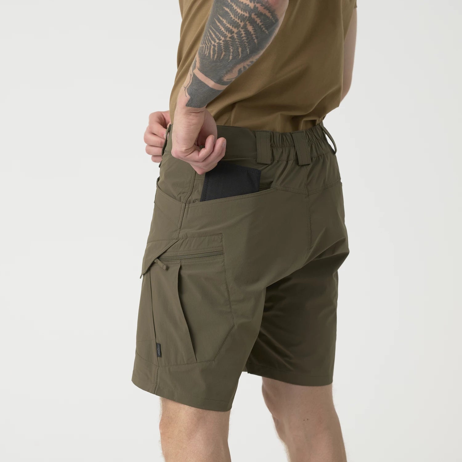 Helikon-Tex Ultra OTUS šortky VersaStretch outdoorové taktické Versa Stretch Lite Outdoorove, Taiga Green – detail 3