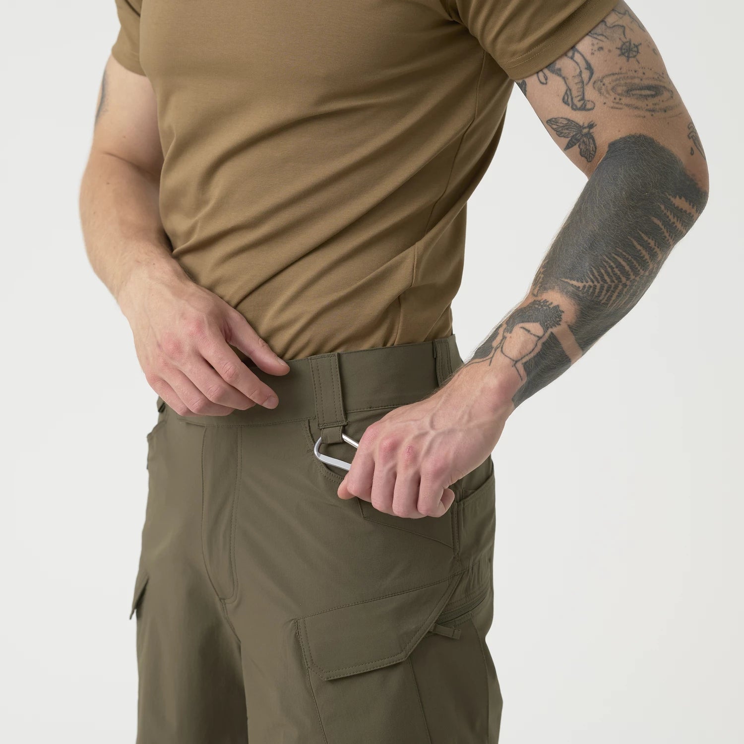 Helikon-Tex Ultra OTUS šortky VersaStretch outdoorové taktické Versa Stretch Lite Outdoorove, Taiga Green – detail 4