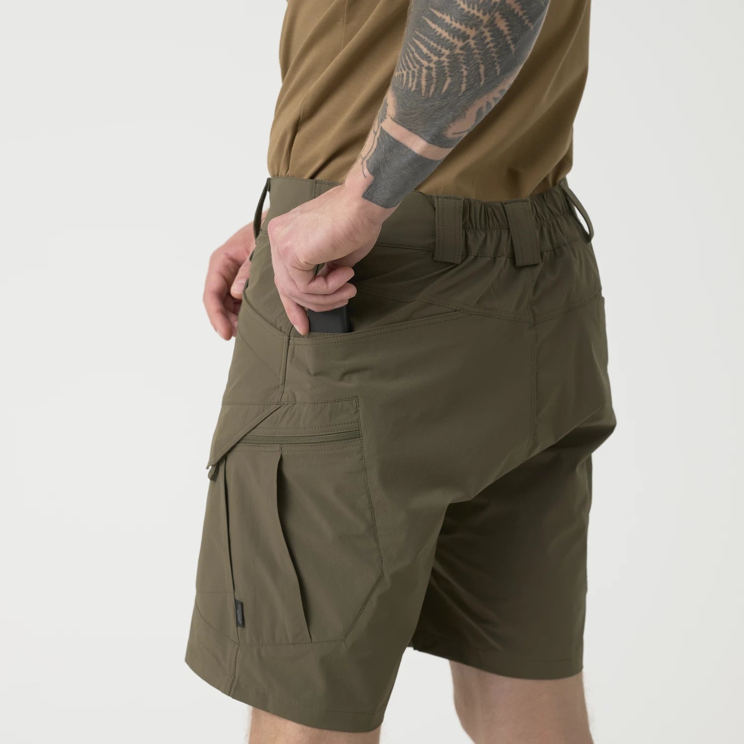 Helikon-Tex Ultra OTUS šortky VersaStretch outdoorové taktické Versa Stretch Lite Outdoorove, Taiga Green – detail 7