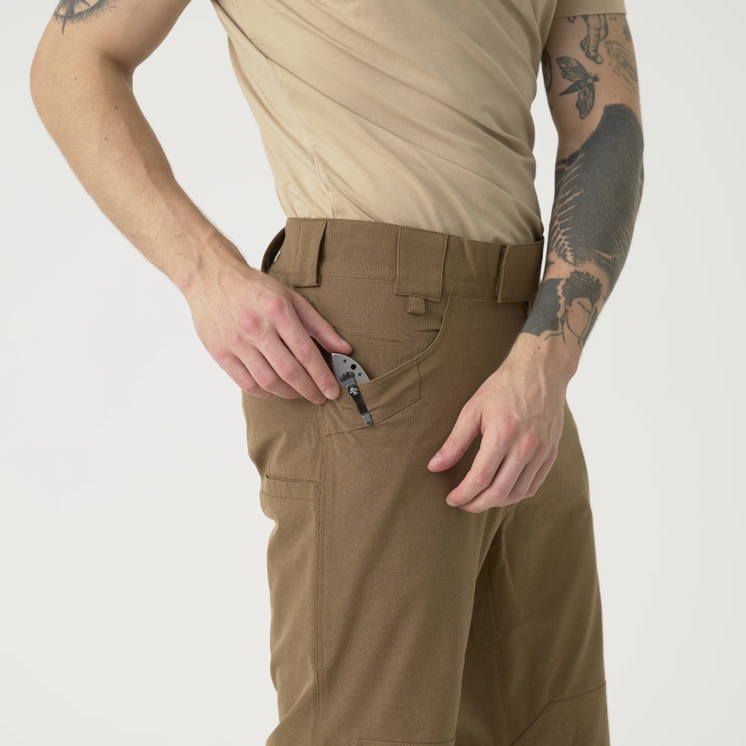 Helikon-Tex AeroTech trekingové nohavice taktické, Mud Brown – detail 6