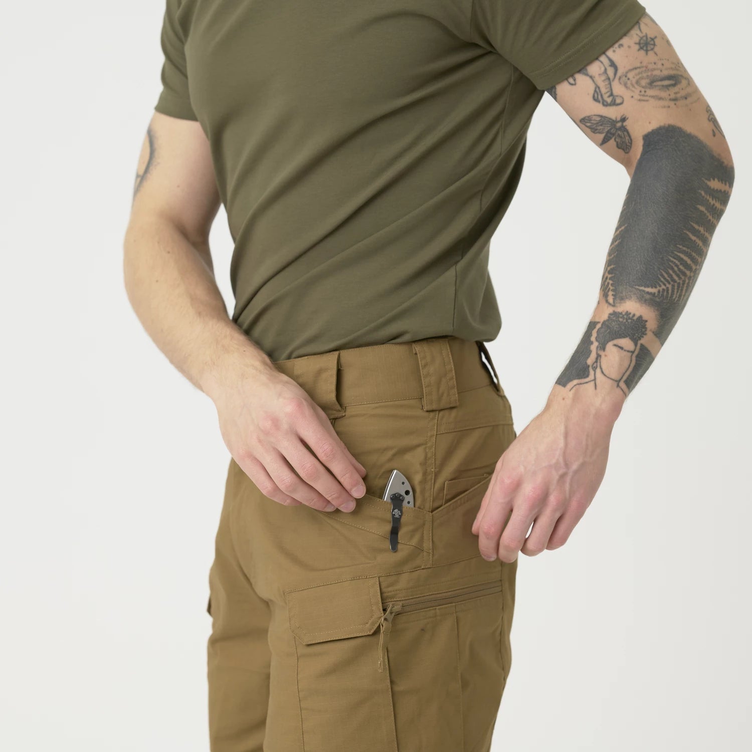 Helikon-Tex Urban Tactical 11" krátke nohavice Rip-Stop polycotton, Crimson Sky/Ash Grey – detail 4