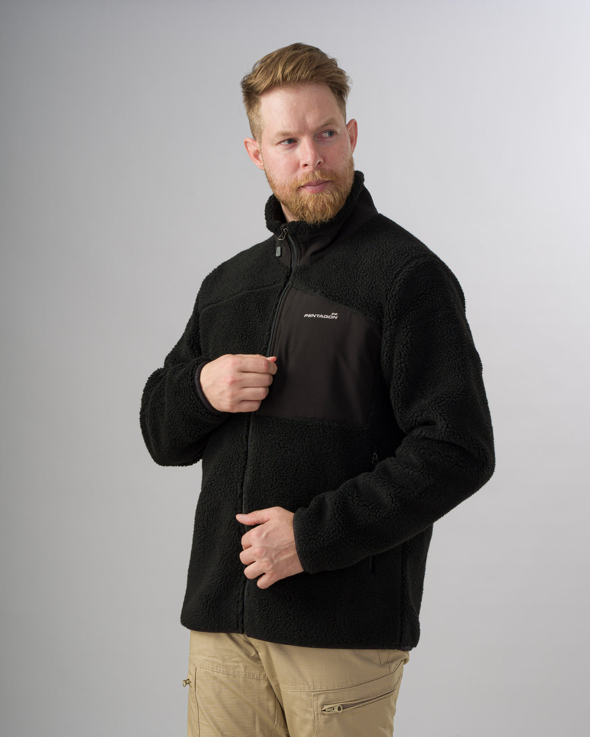 Pentagon Summit Sherpa ανδρικό μπουφάν fleece, μαύρο
