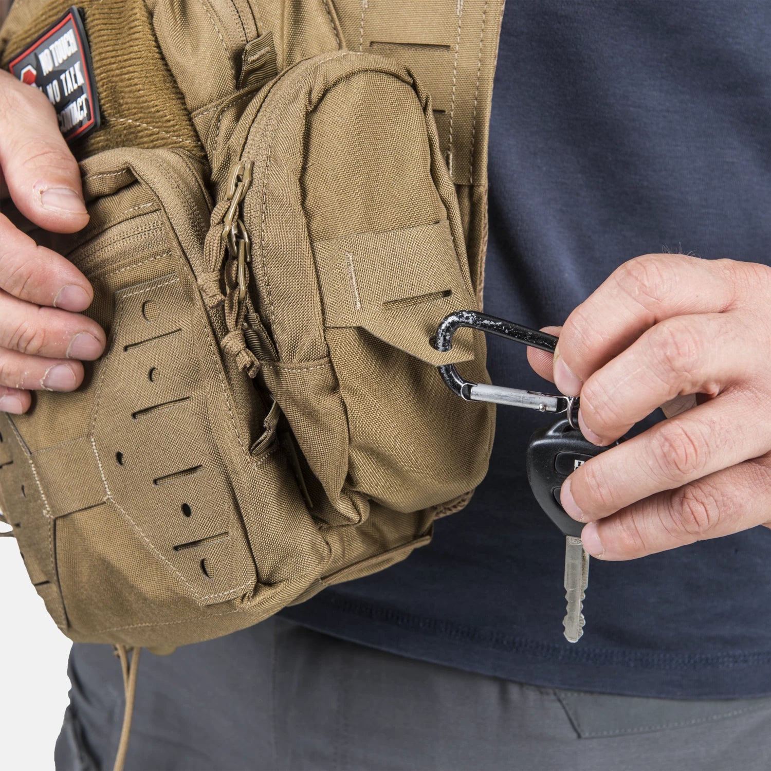 Helikon-Tex EDC taška cez rameno Cordura, MultiCam Black – detail 2