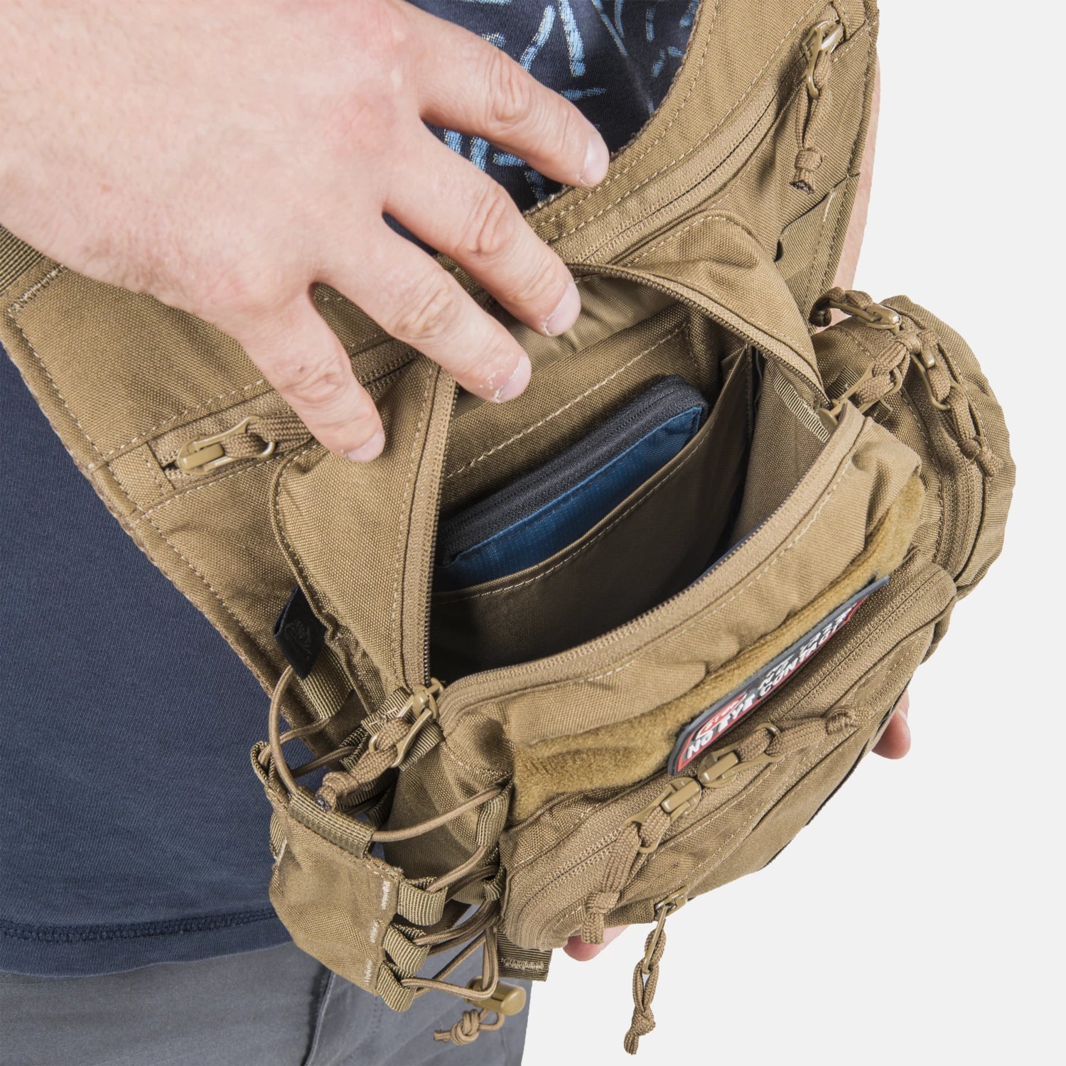 Helikon-Tex EDC taška cez rameno Cordura, MultiCam Black – detail 7