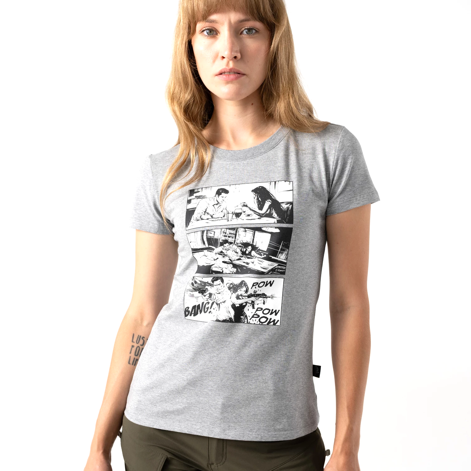 Helikon-Tex Combat Date dámske tričko, mid grey melange