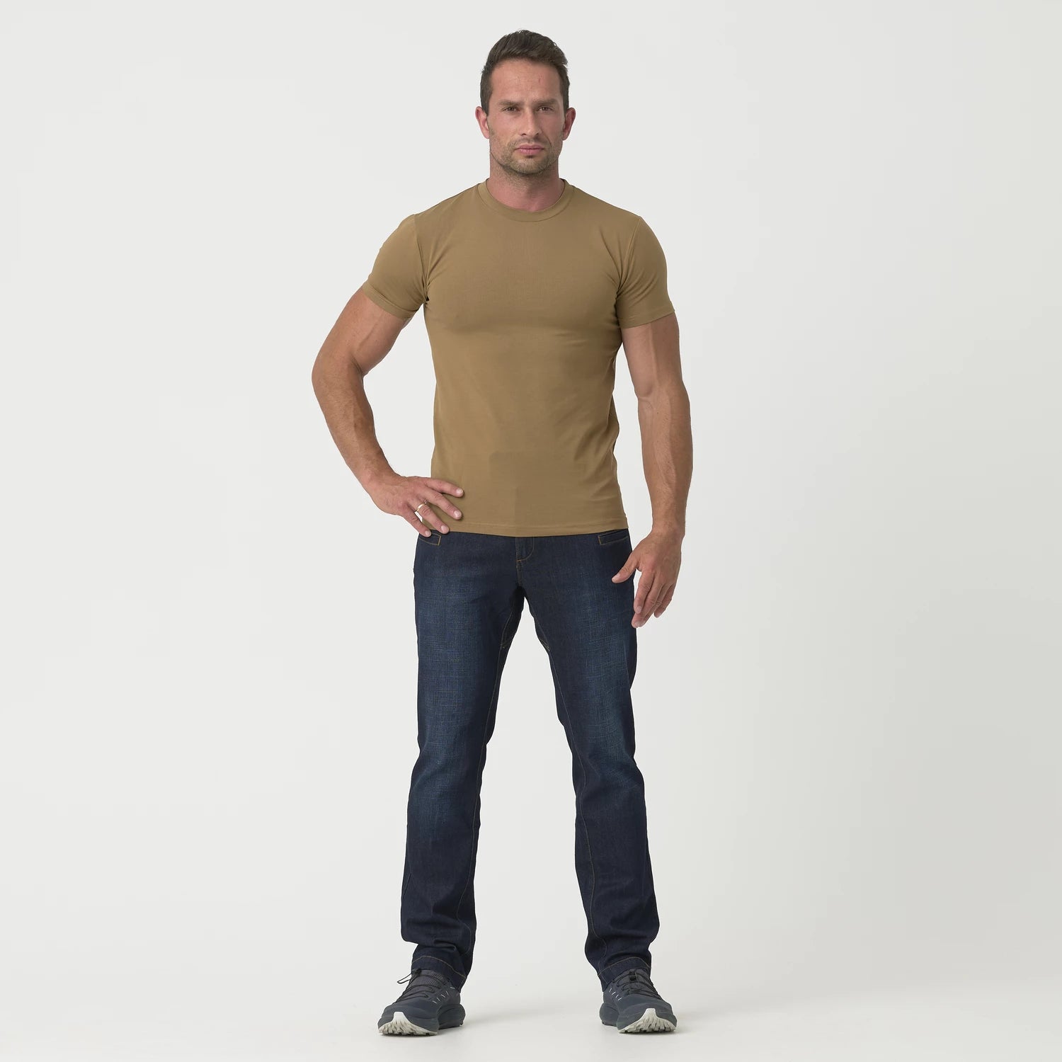 Helikon-Tex SLIM tričko z organickej bavlny, olivovo zelené – detail 1