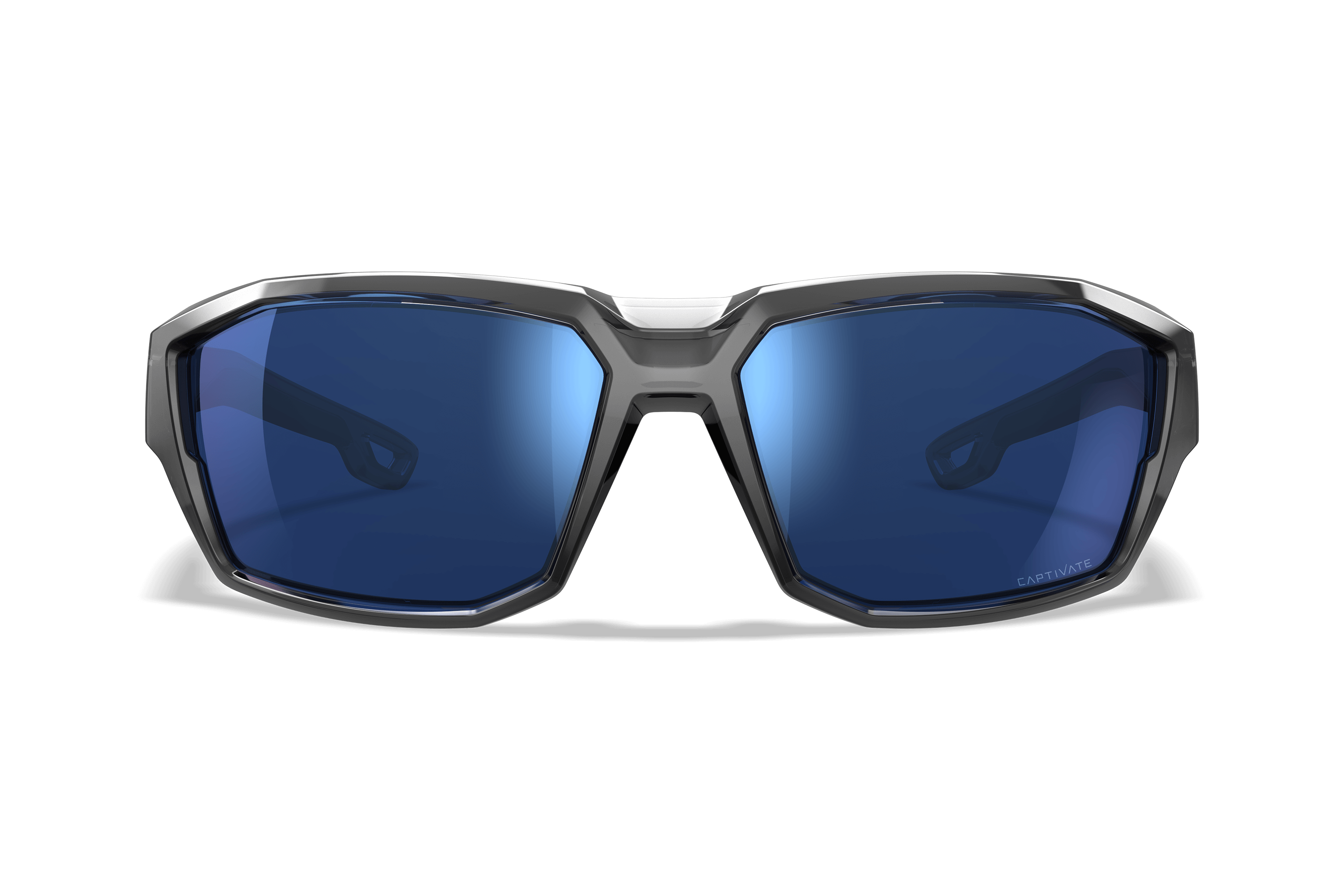 Wiley X Alpine Αντιβαλλιστικά Γυαλιά Ηλίου, Gloss Crystal Grey / CAPTIVATE Polarized Blue Mirror