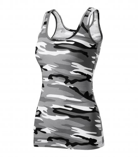 Malfini Camouflage Αμάνικο Μπλουζάκι Γυναικείο 180g/m2, Γκρι