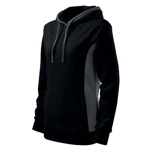 Malfini Kangaroo Φούτερ Γυναικείο 280g/m2, μαύρο-γκρι